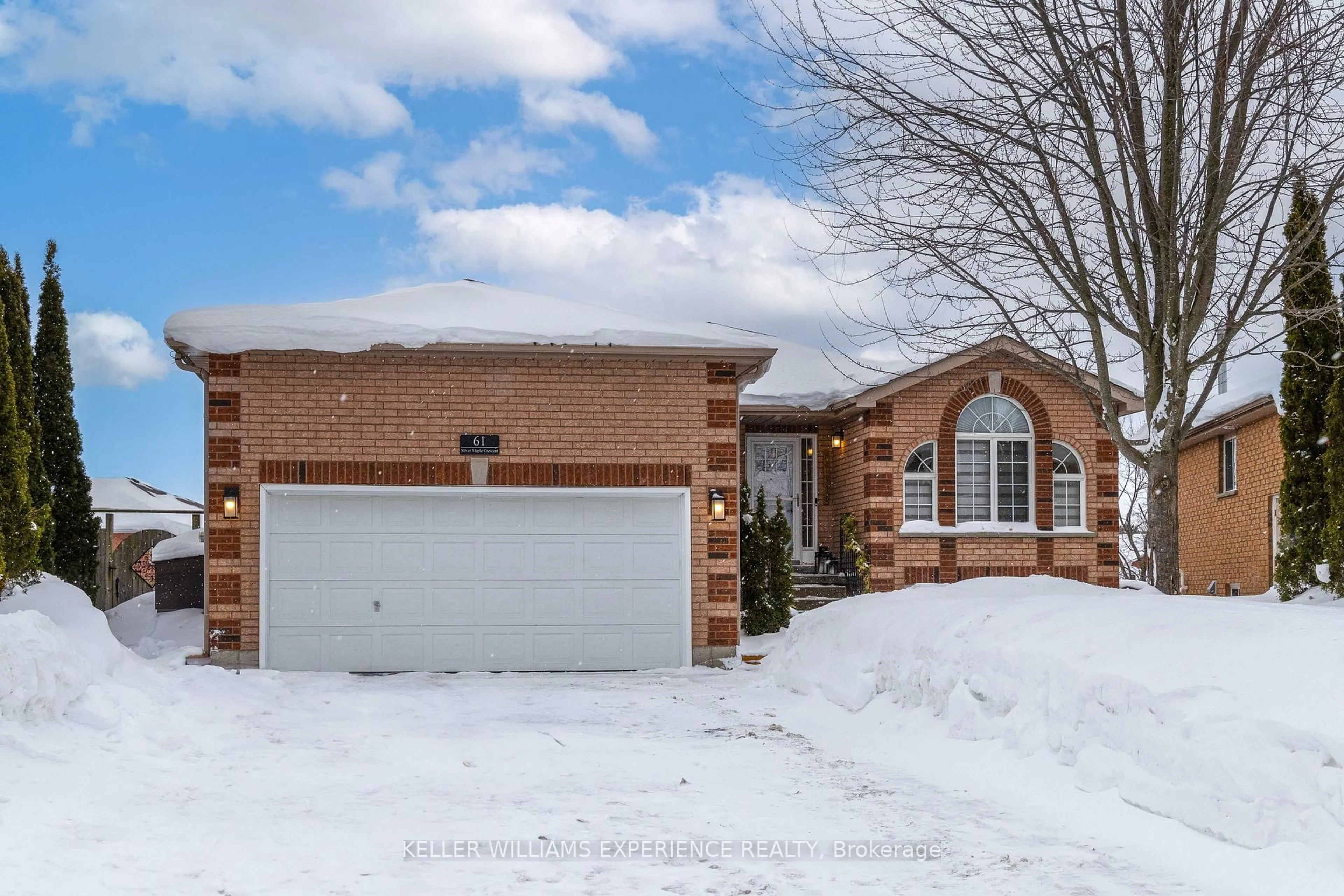 Home with brick exterior material, street for 61 Silver Maple Cres, Barrie Ontario L4N 8S8