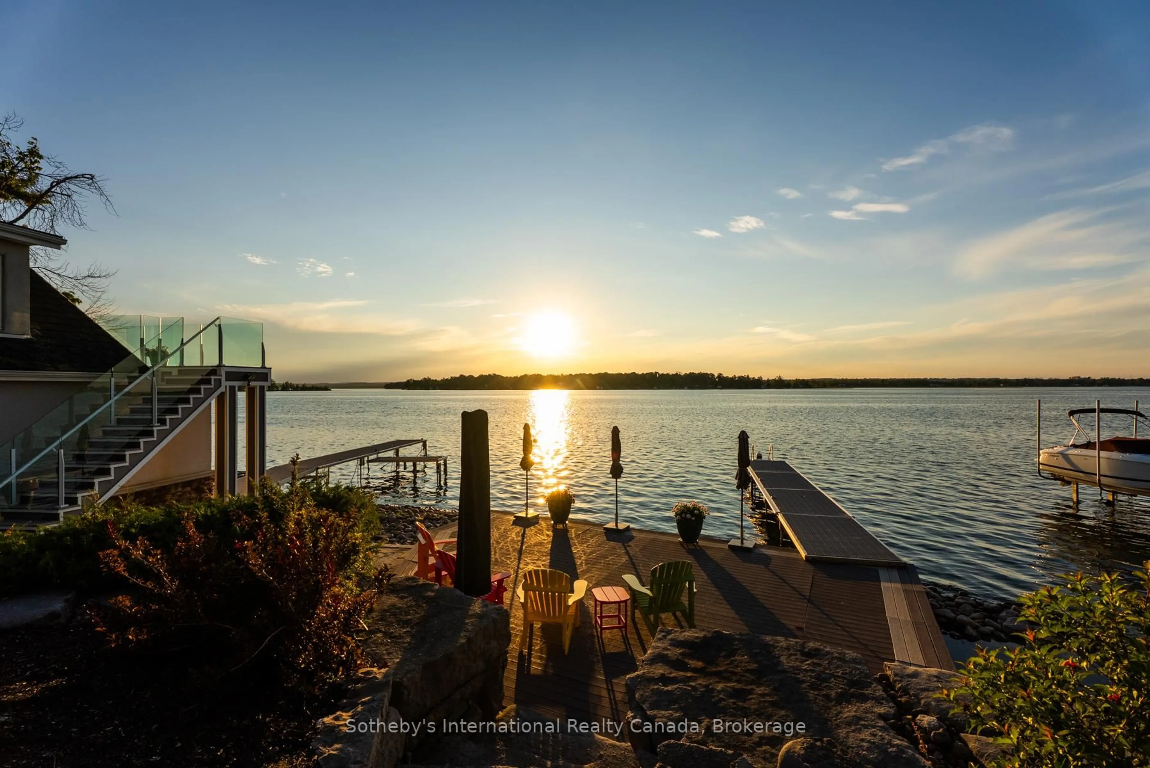 Patio, water/lake/river/ocean view for 153 Creighton St, Ramara Ontario L3V 6H7