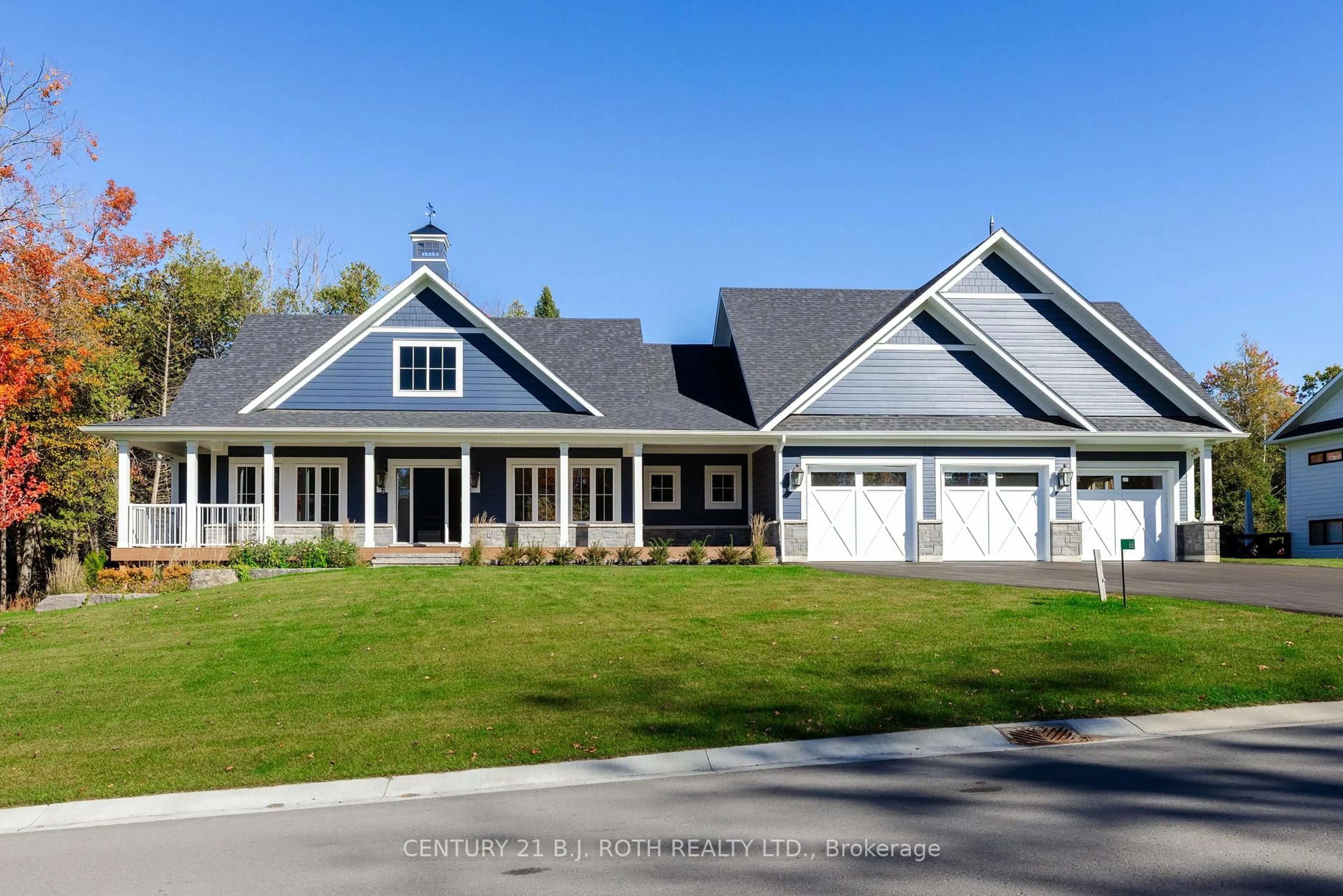 Home with vinyl exterior material, street for 66 Thoroughbred Dr, Oro-Medonte Ontario L0K 1E0