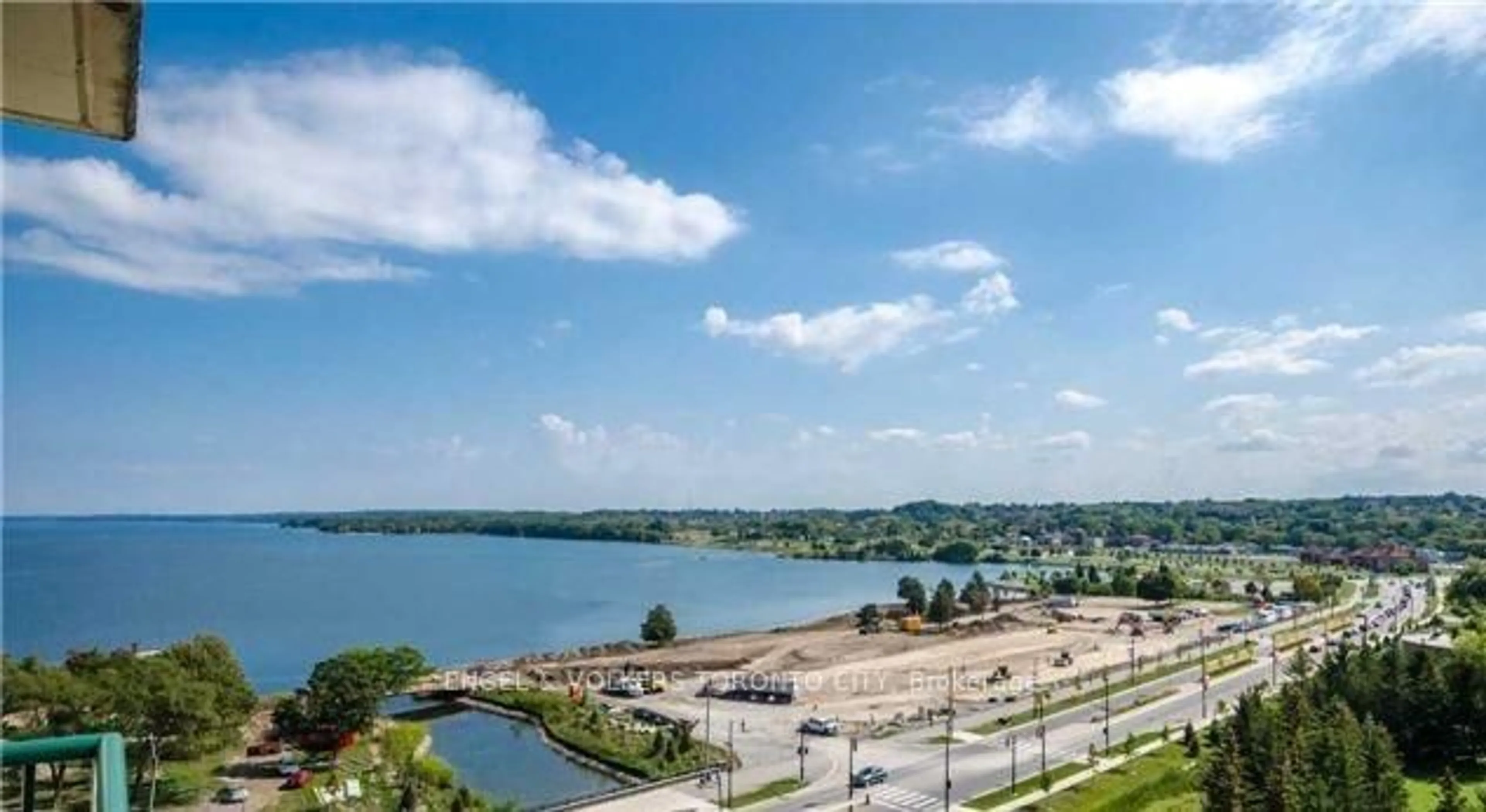 A pic from outside/outdoor area/front of a property/back of a property/a pic from drone, water/lake/river/ocean view for 75 Ellen St #1111, Barrie Ontario L4N 3A5