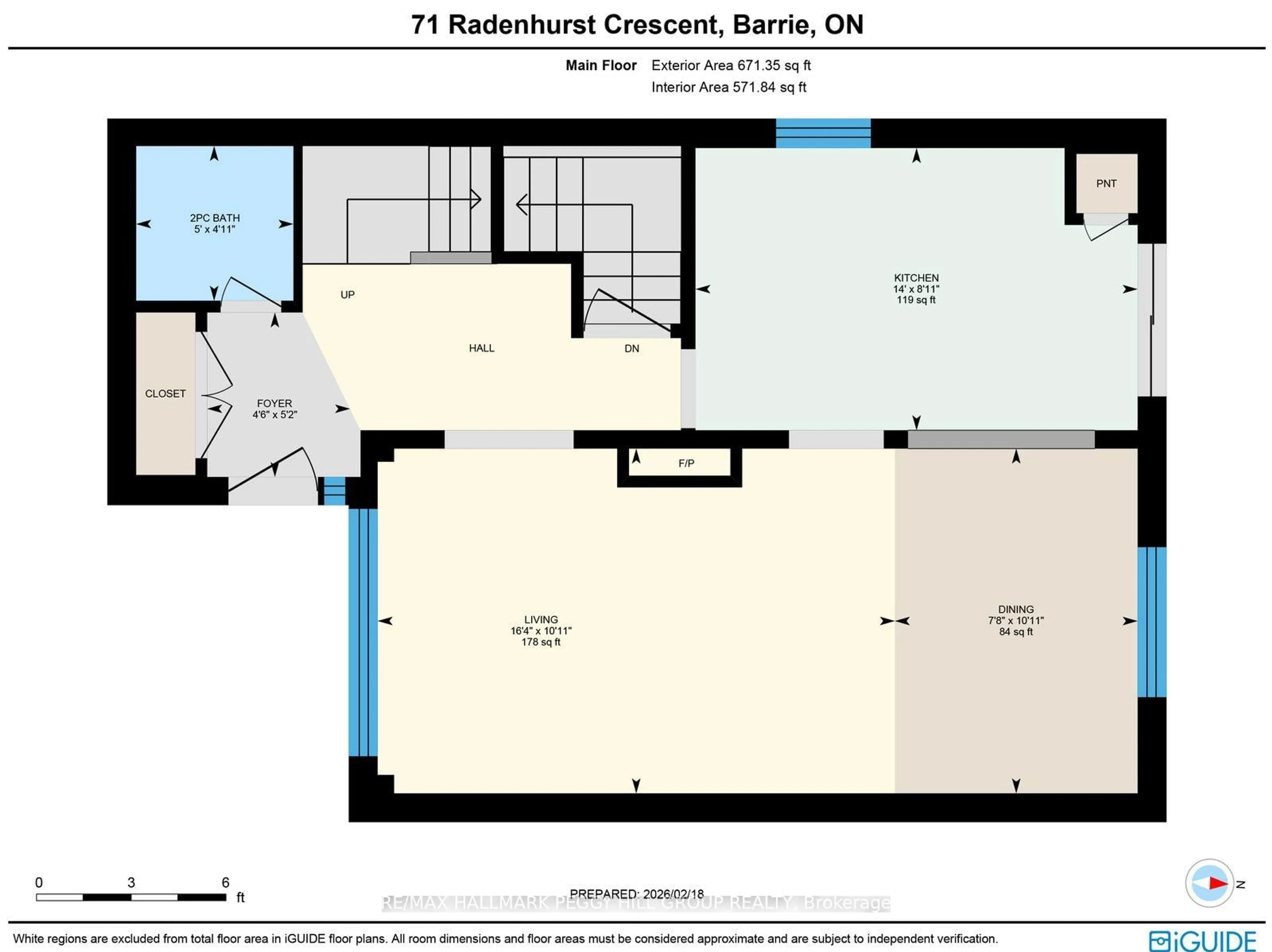 Floor plan for 71 Radenhurst Cres, Barrie Ontario L4M 6C5
