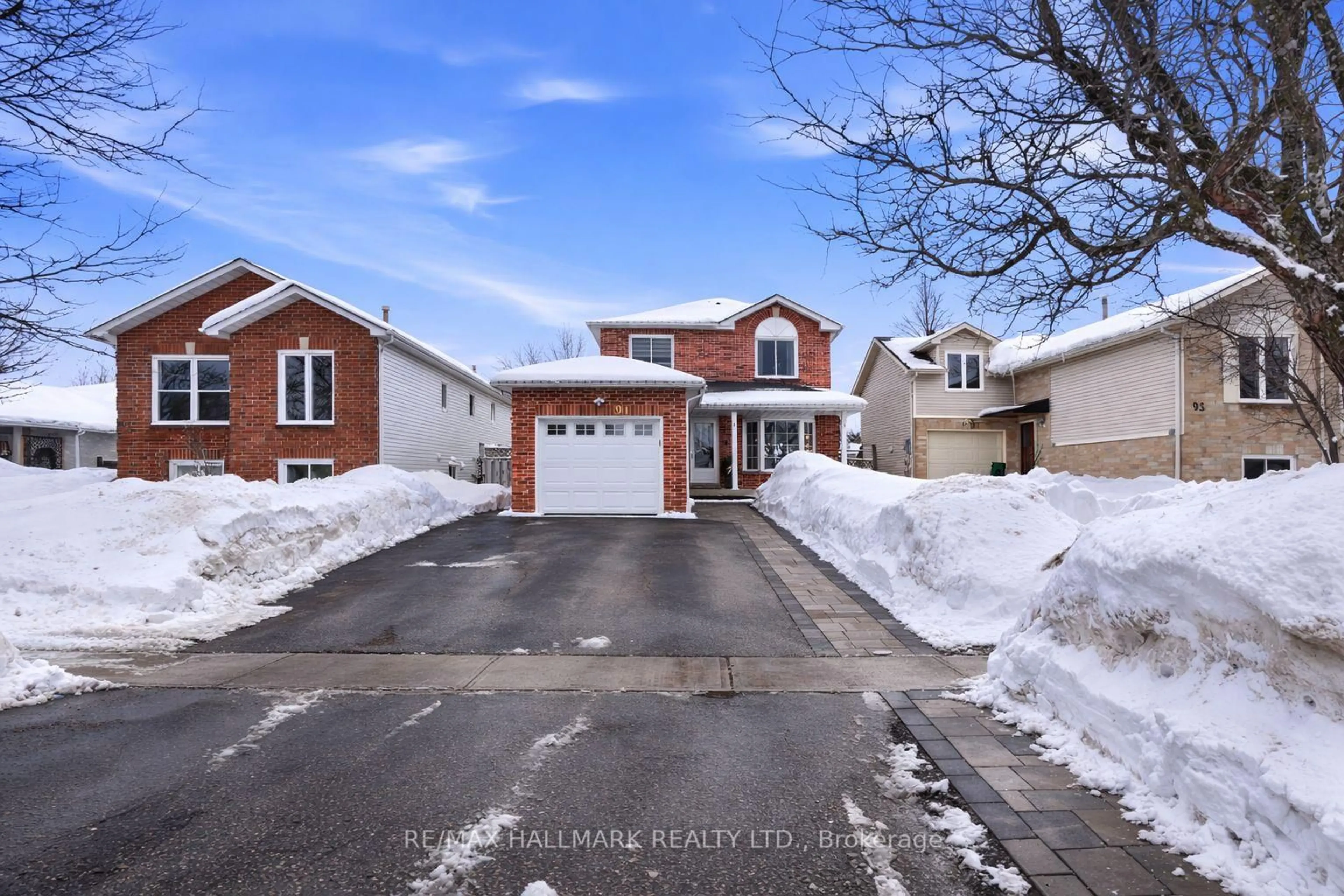 Home with brick exterior material, street for 91 Barre Dr, Barrie Ontario L4N 7P1