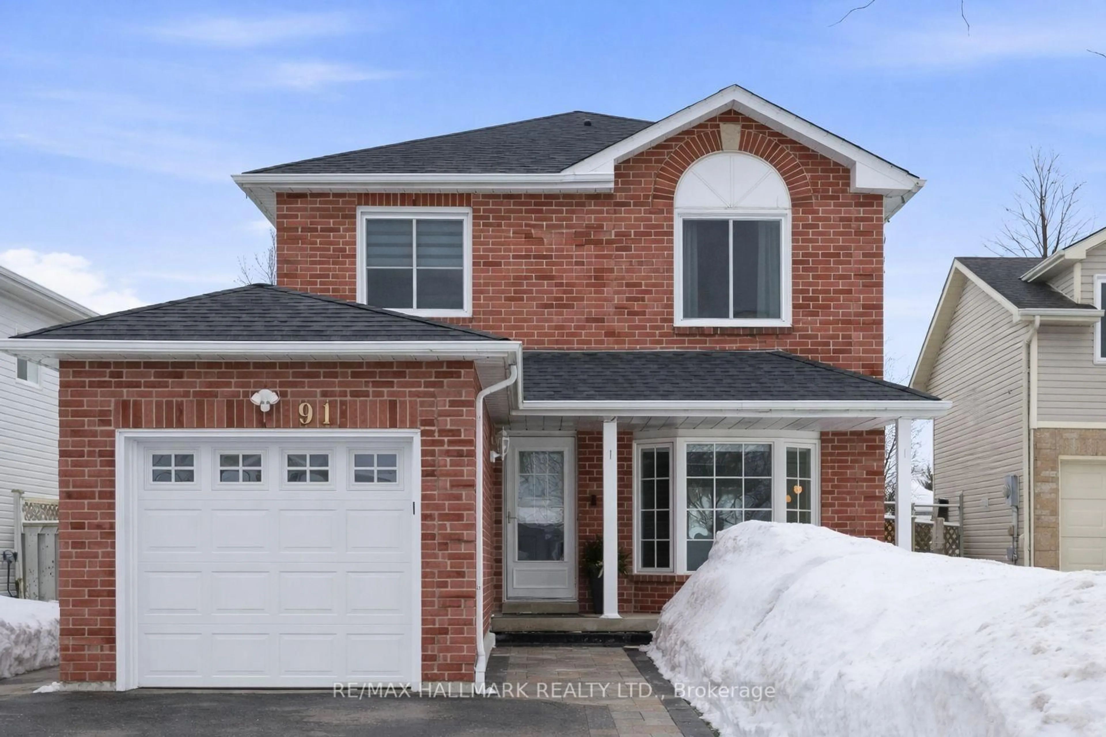 Home with brick exterior material, street for 91 Barre Dr, Barrie Ontario L4N 7P1