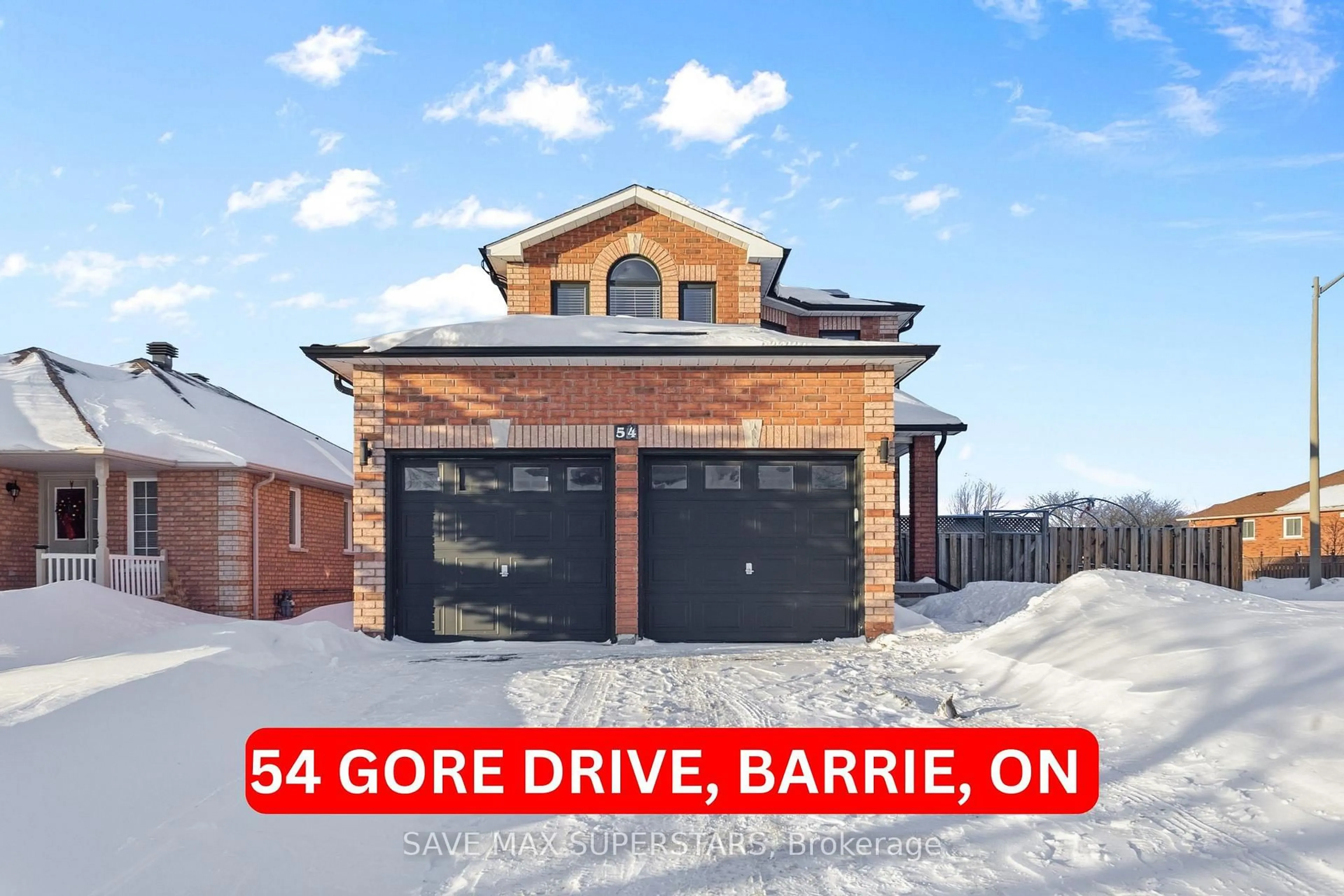 Home with brick exterior material, street for 54 Gore Dr, Barrie Ontario L4N 5R5