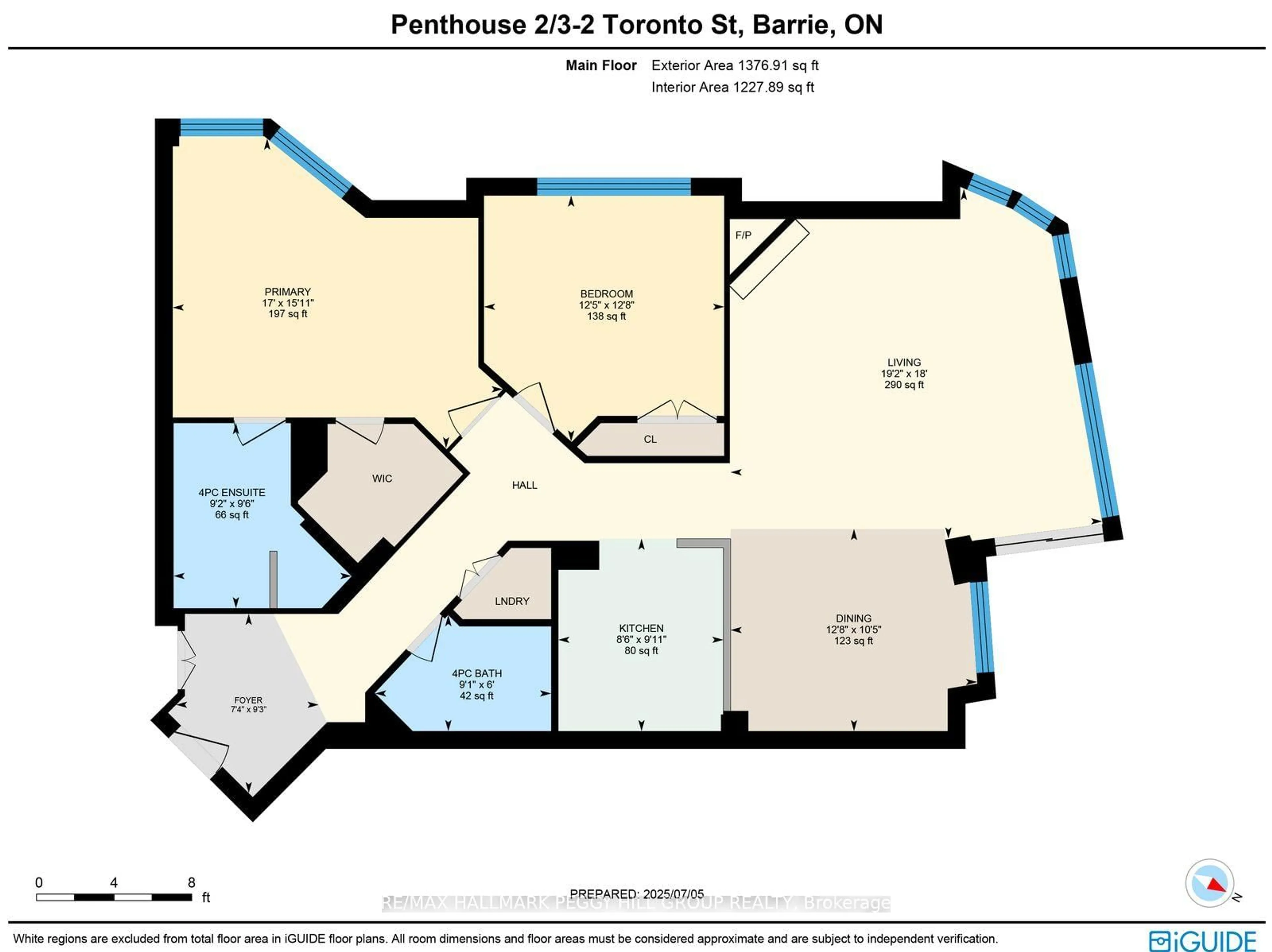 Floor plan for 2 Toronto St #PH2/3, Barrie Ontario L4N 9R2