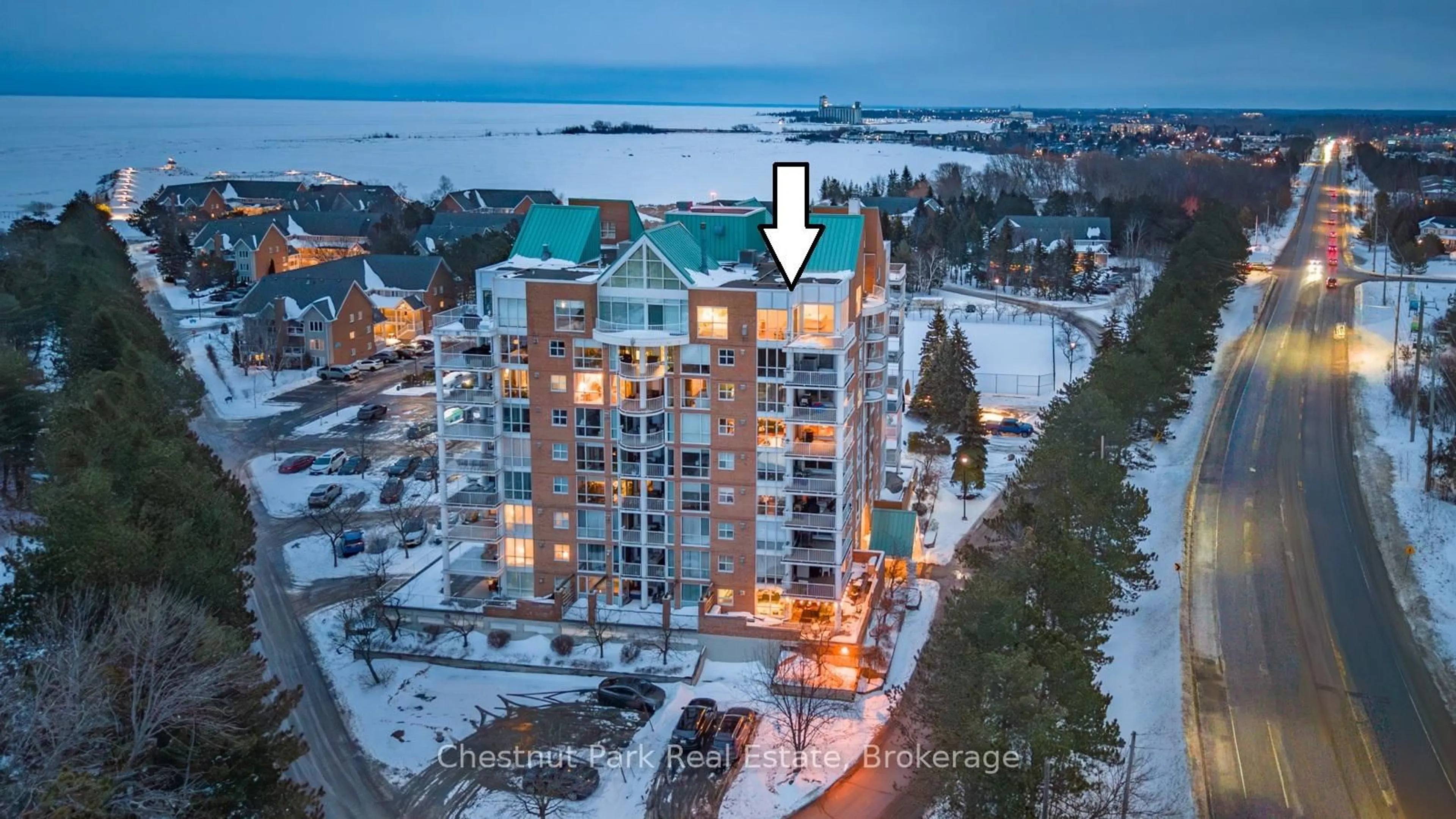 A pic from outside/outdoor area/front of a property/back of a property/a pic from drone, unknown for 24 Ramblings Way #1001, Collingwood Ontario L9Y 5C6