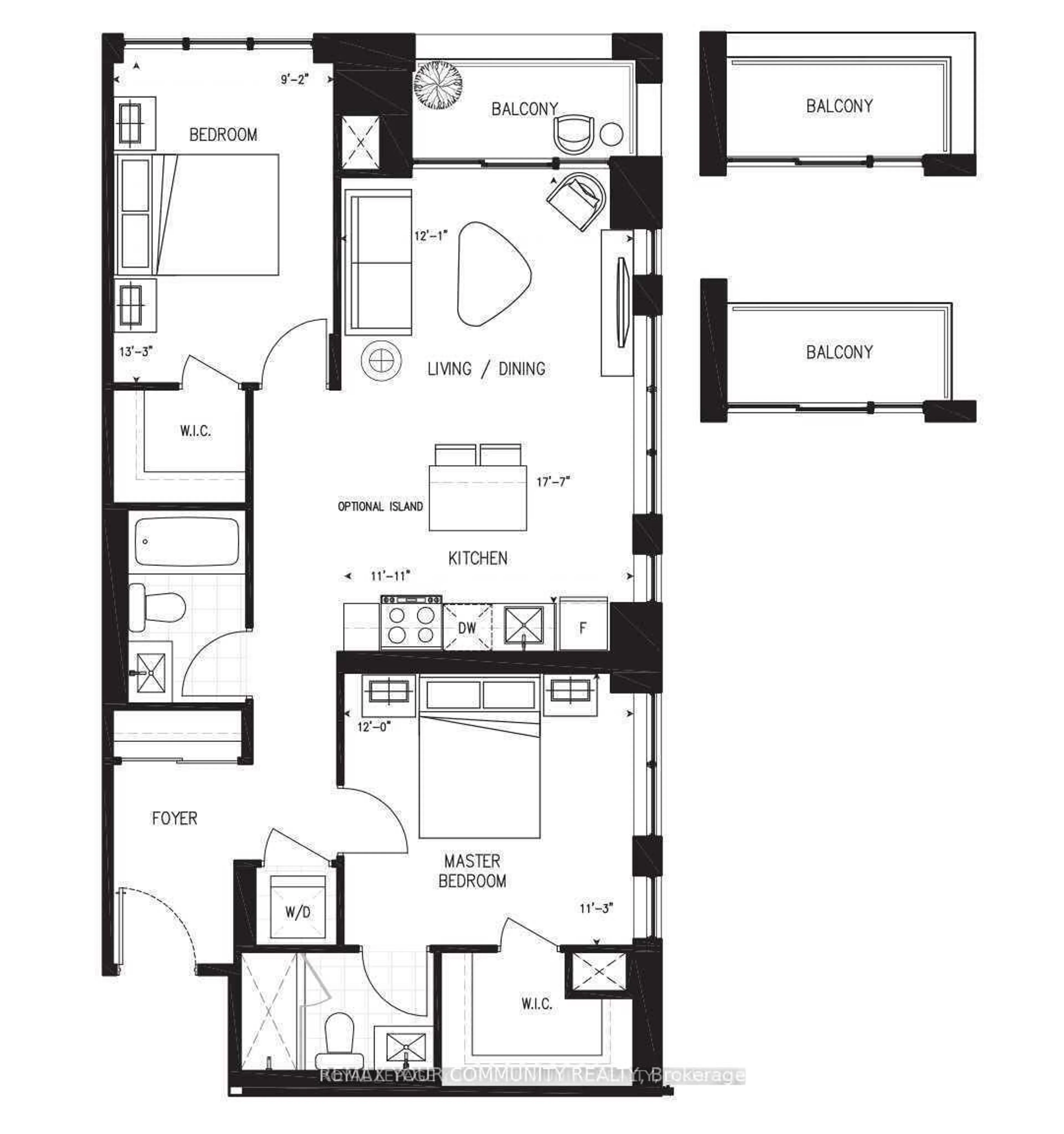 Floor plan for 681 Yonge St #521, Barrie Ontario L4N 4E8