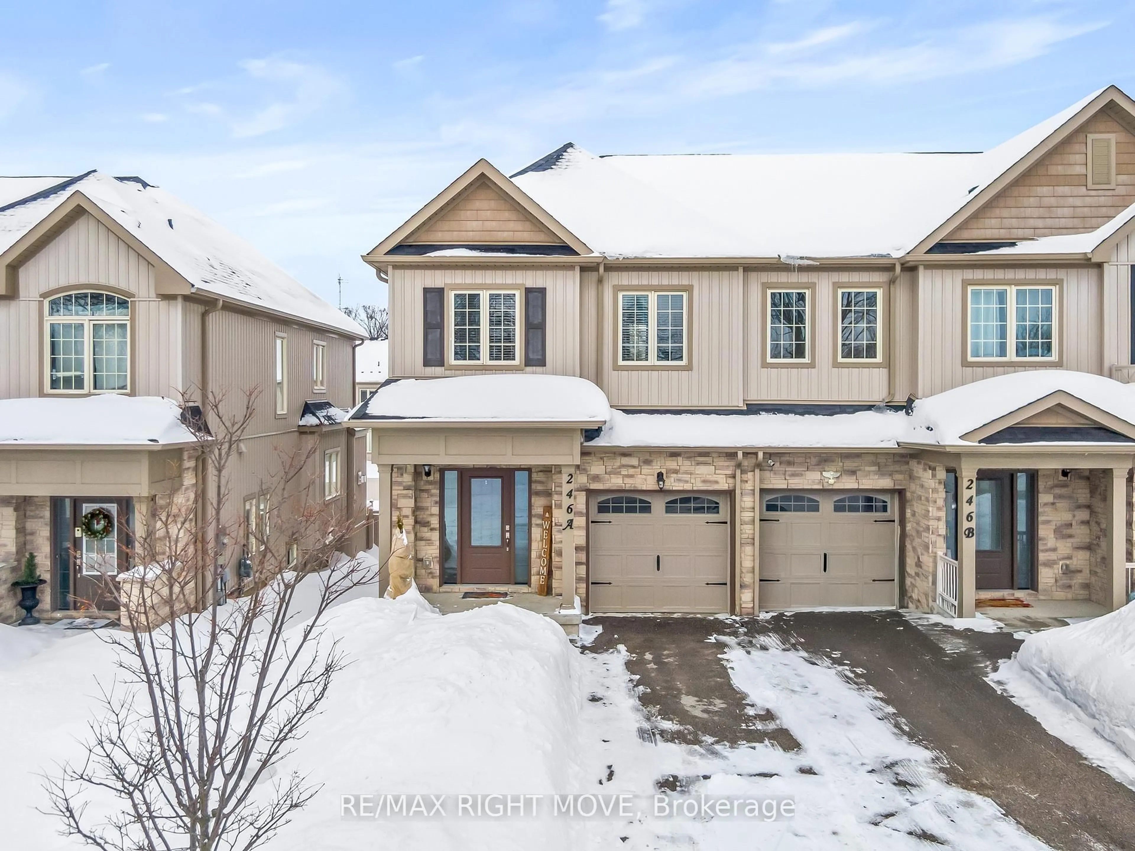 A pic from outside/outdoor area/front of a property/back of a property/a pic from drone, street for 246 James St #A, Orillia Ontario L3V 8K9