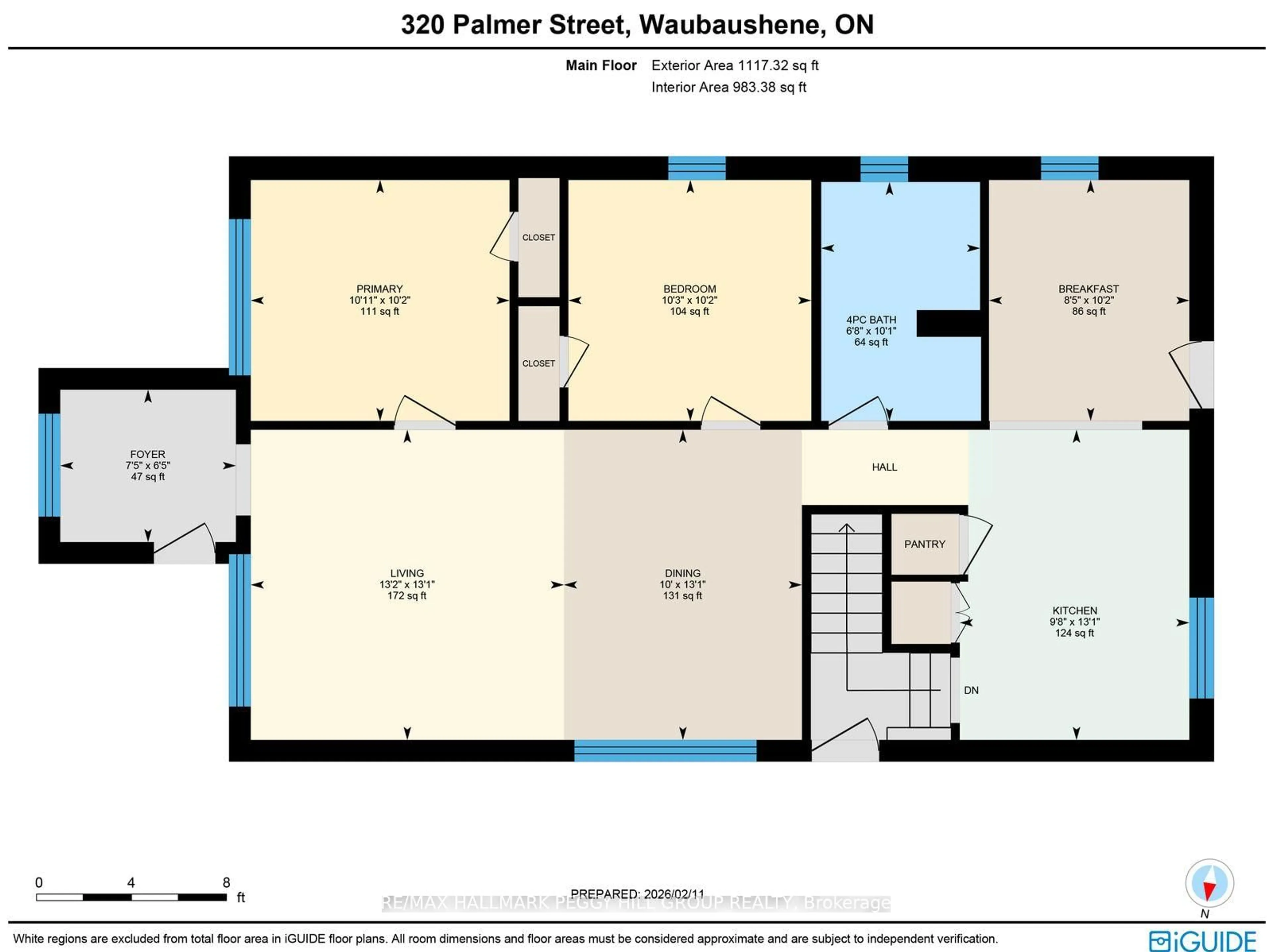 Floor plan for 320 Palmer St, Tay Ontario L0K 2C0