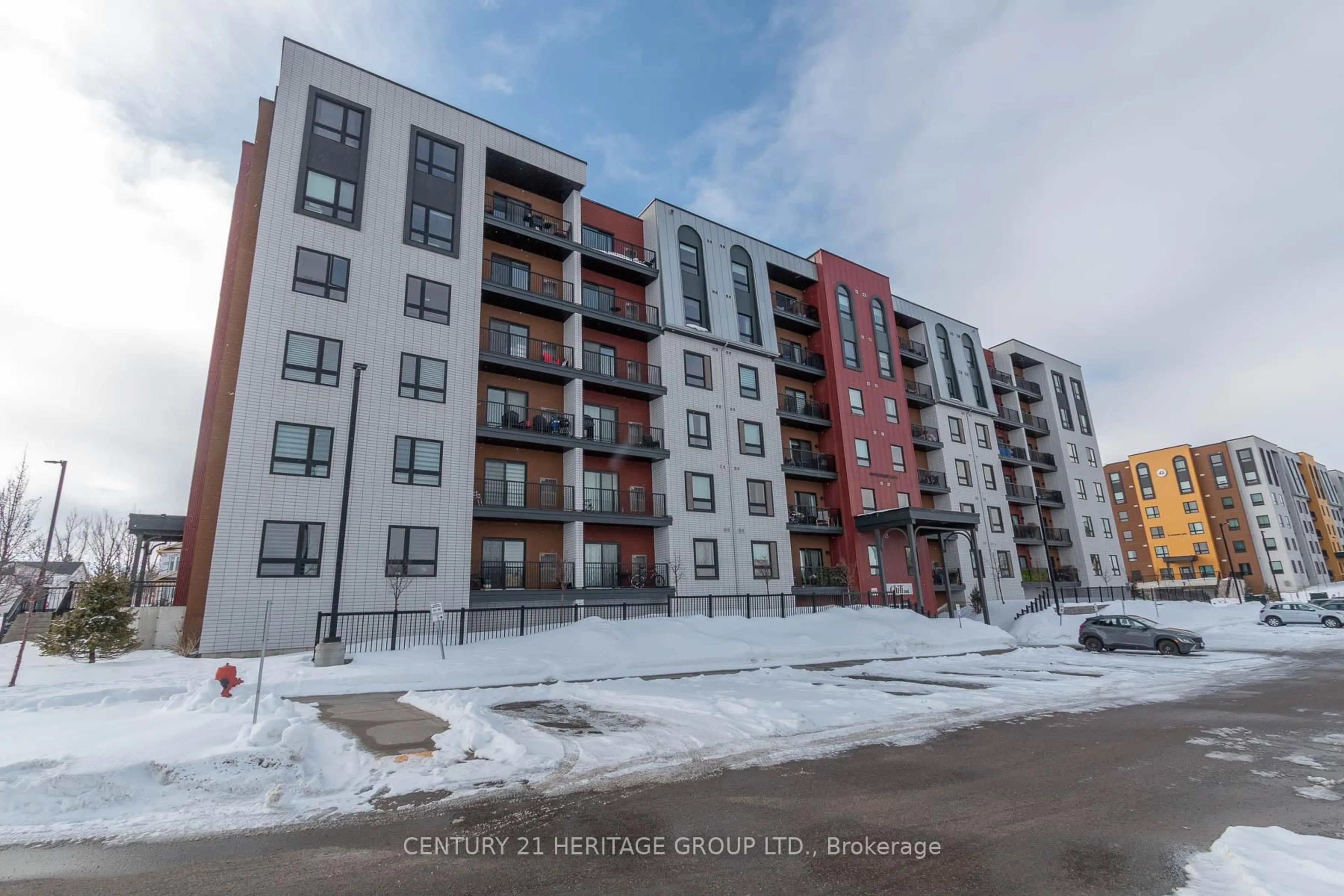 A pic from outside/outdoor area/front of a property/back of a property/a pic from drone, building for 10 Culinary Lane #201, Barrie Ontario L9J 0C2