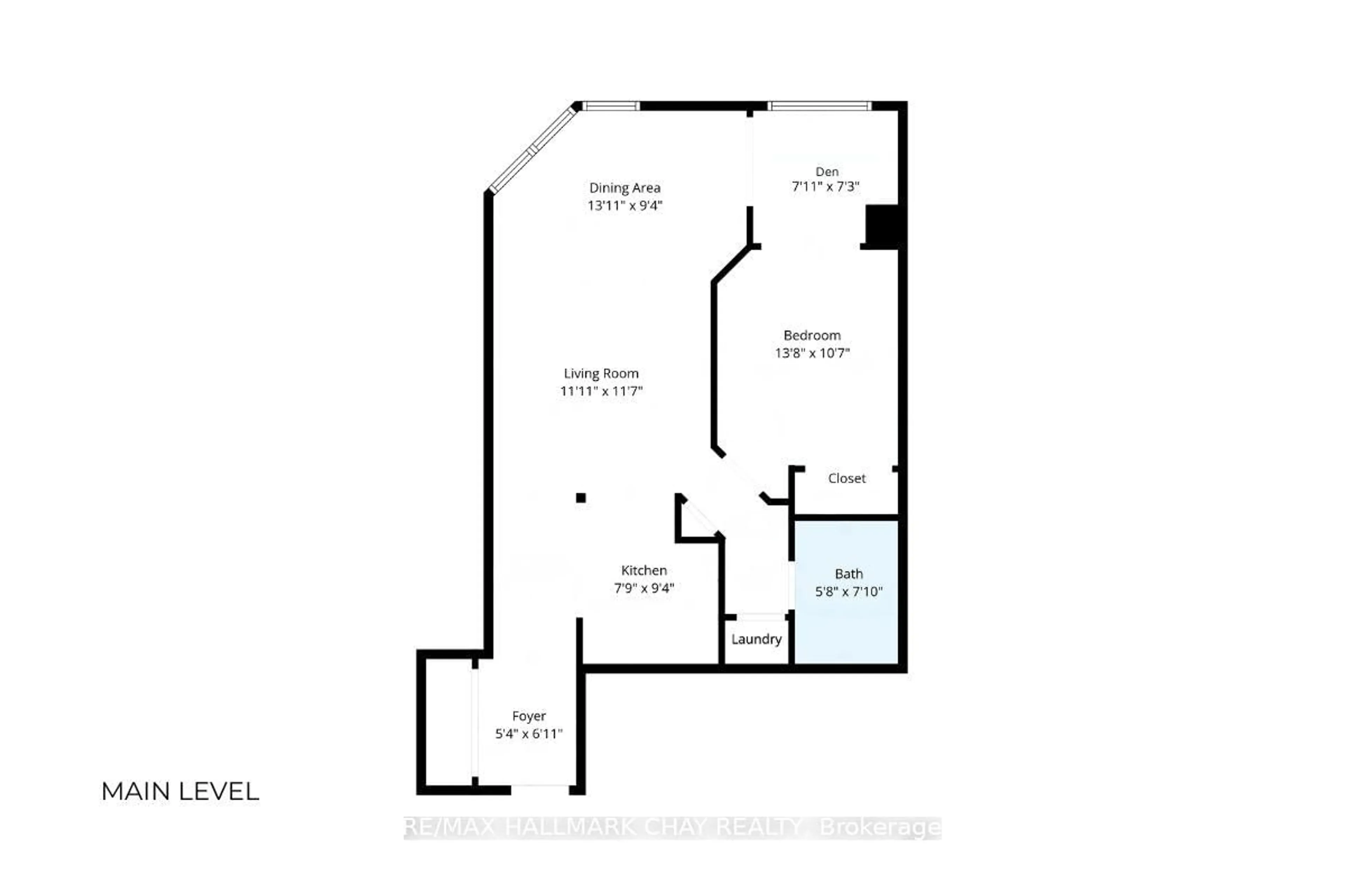 Floor plan for 140 Dunlop St #1003, Barrie Ontario L4M 6H9