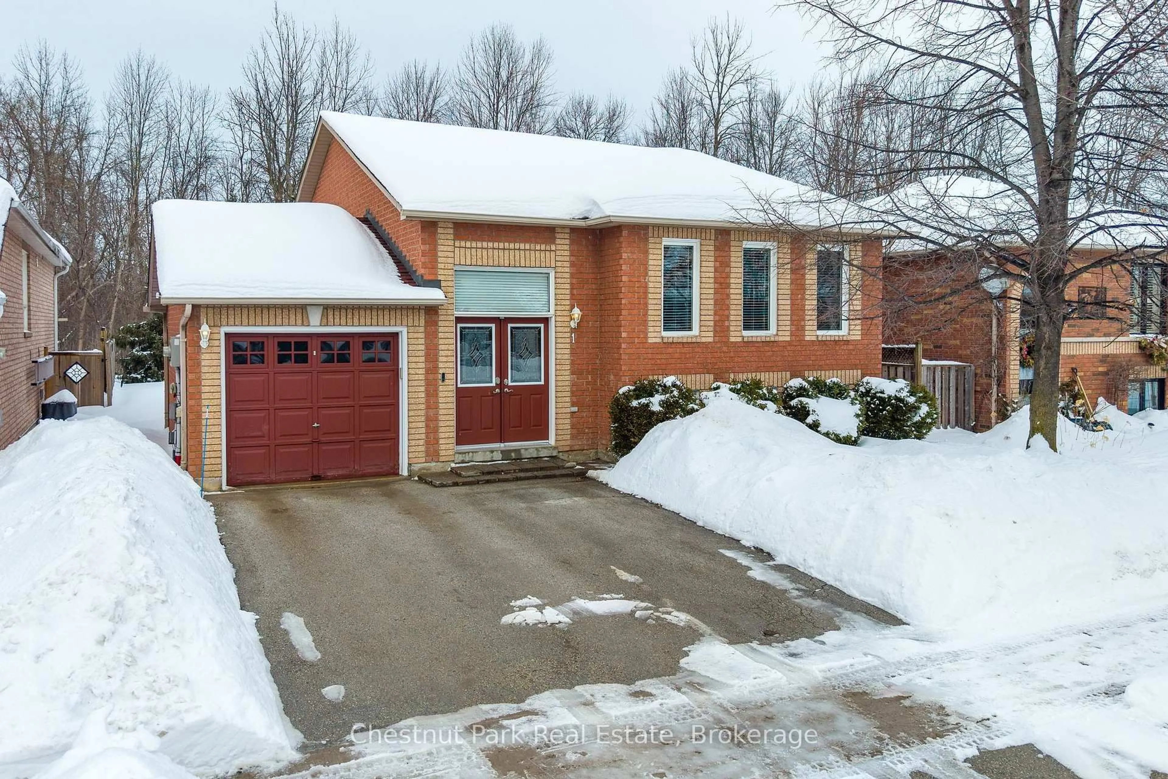 Home with brick exterior material, street for 1 Telfer Rd, Collingwood Ontario L9Y 5H5