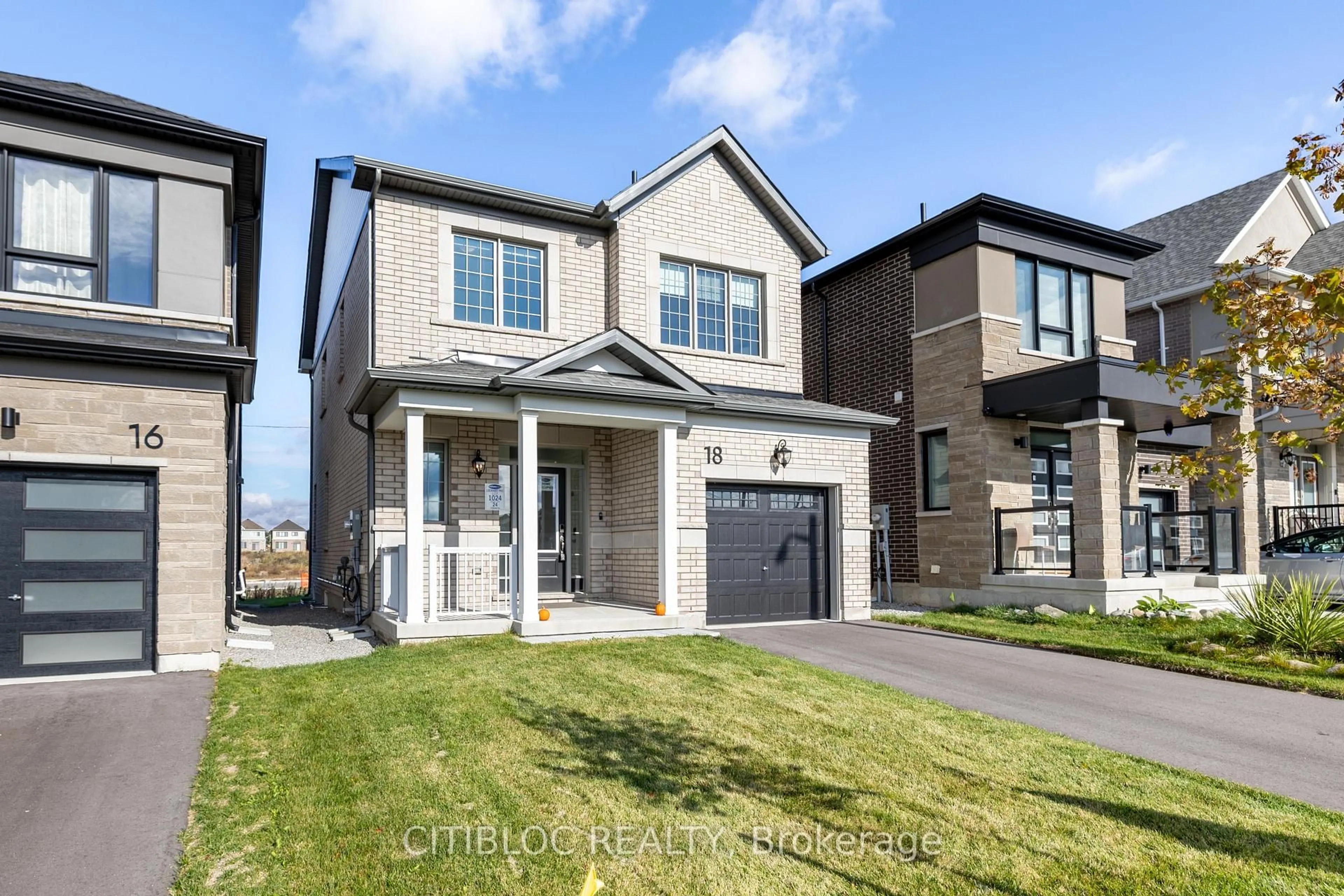 Home with brick exterior material, street for 18 McBride Tr, Barrie Ontario L9J 0Y9