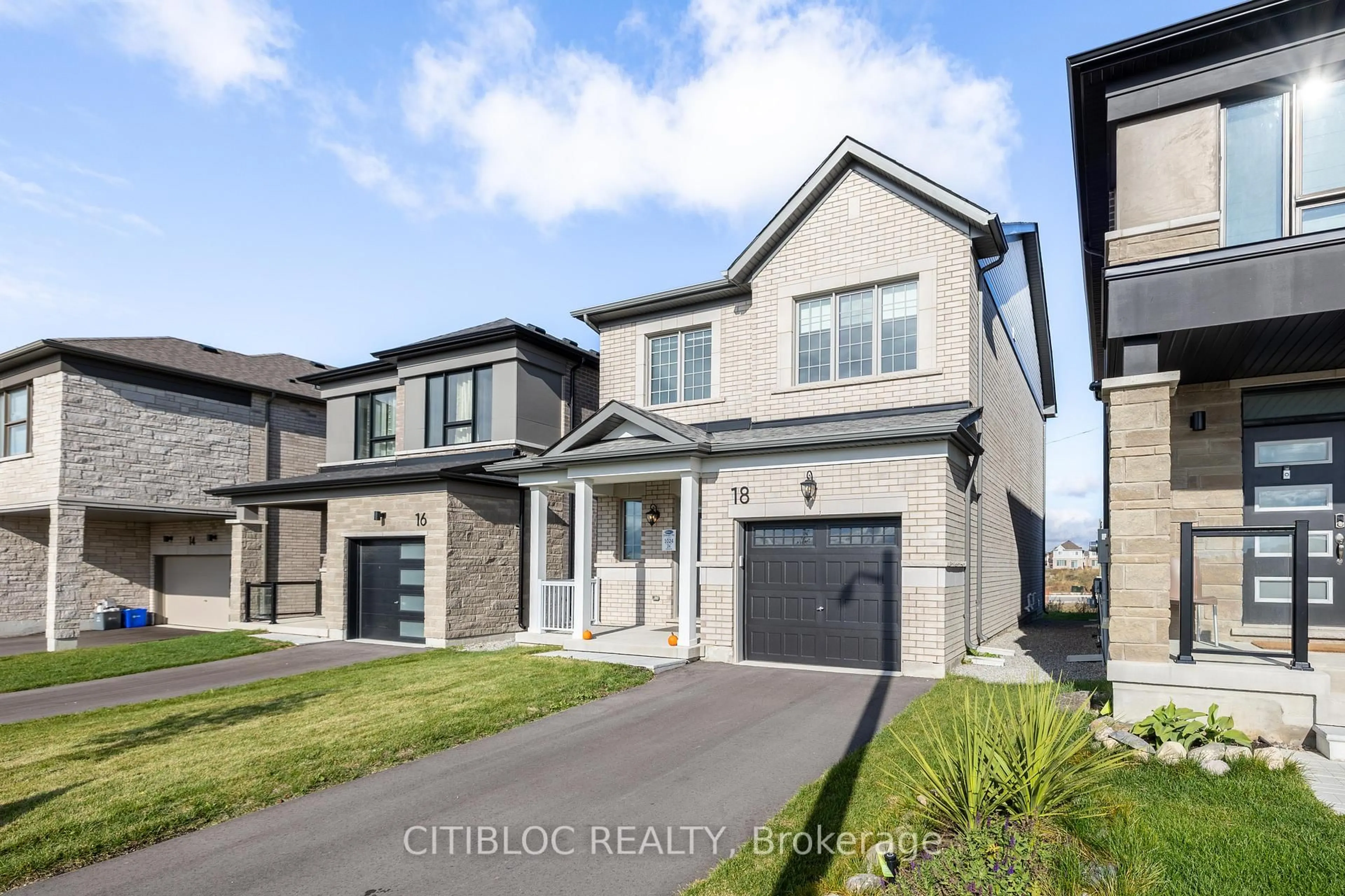 Home with brick exterior material, street for 18 McBride Tr, Barrie Ontario L9J 0Y9