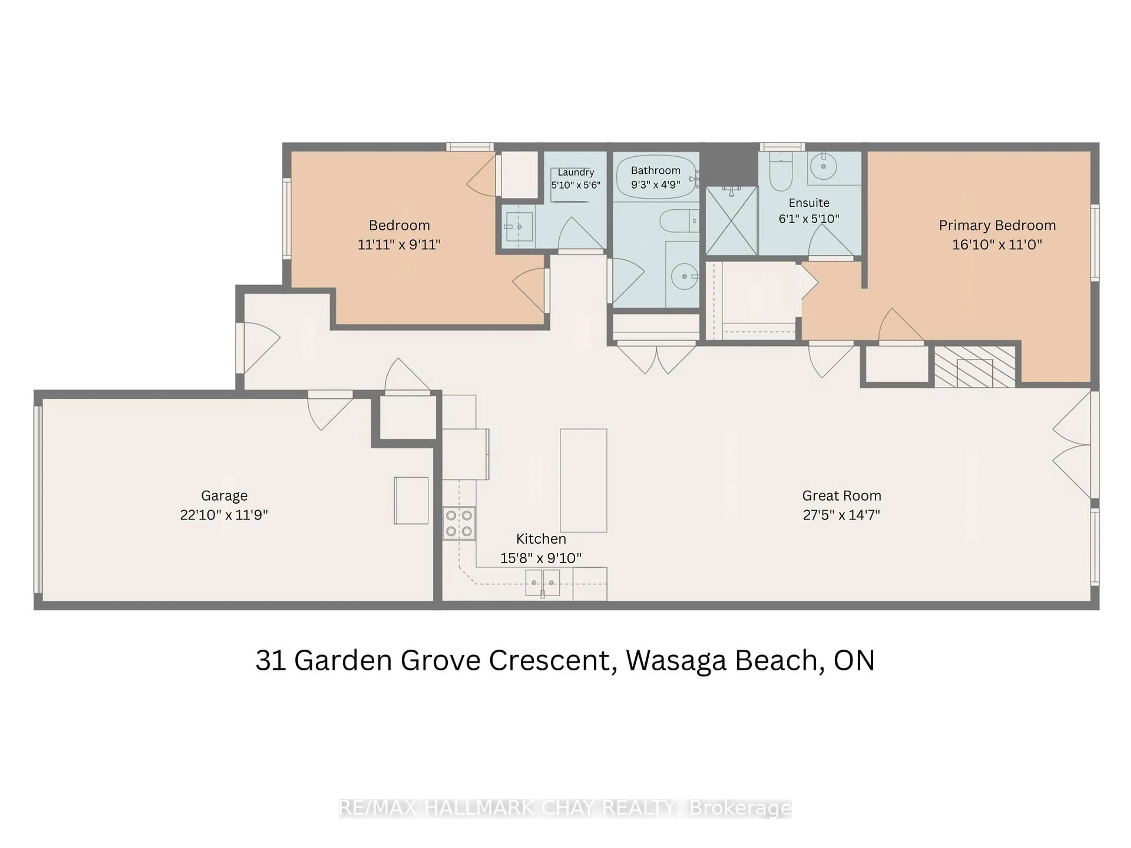 Floor plan for 31 Garden Grove Cres, Wasaga Beach Ontario L9Z 0E6