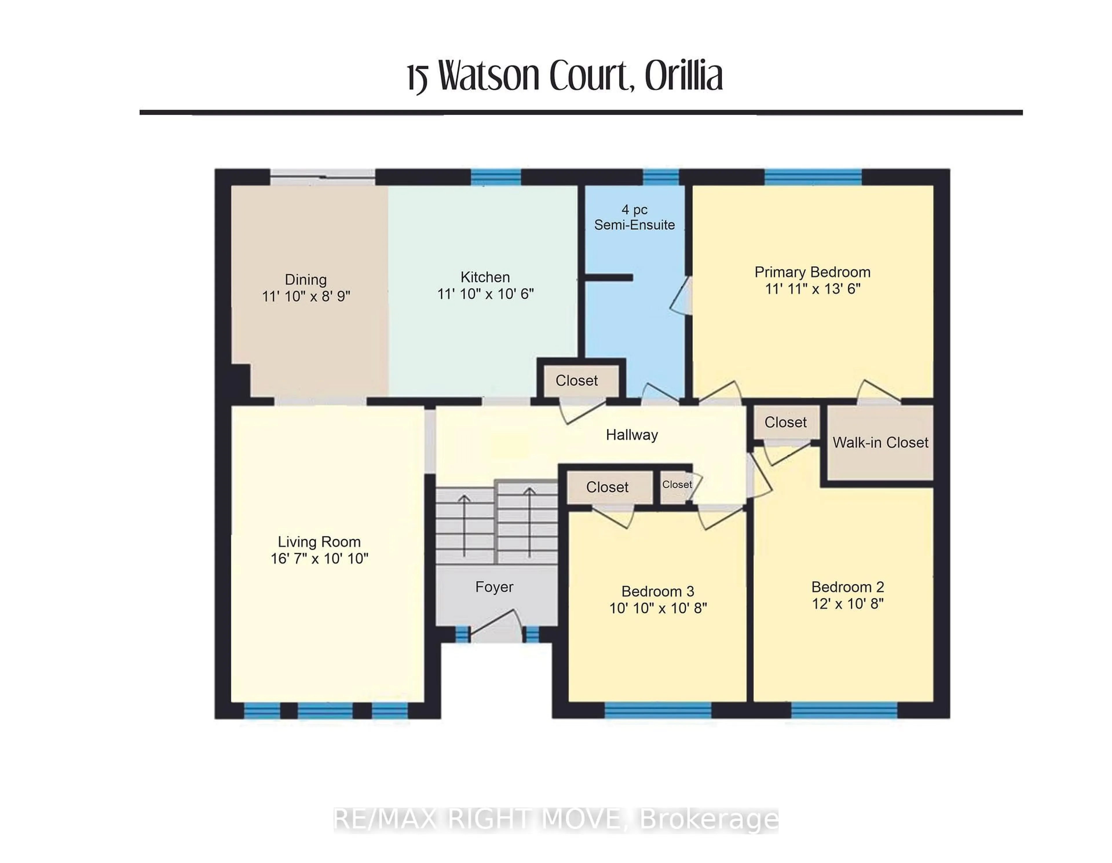Floor plan for 15 Watson Crt, Orillia Ontario L3V 7S5