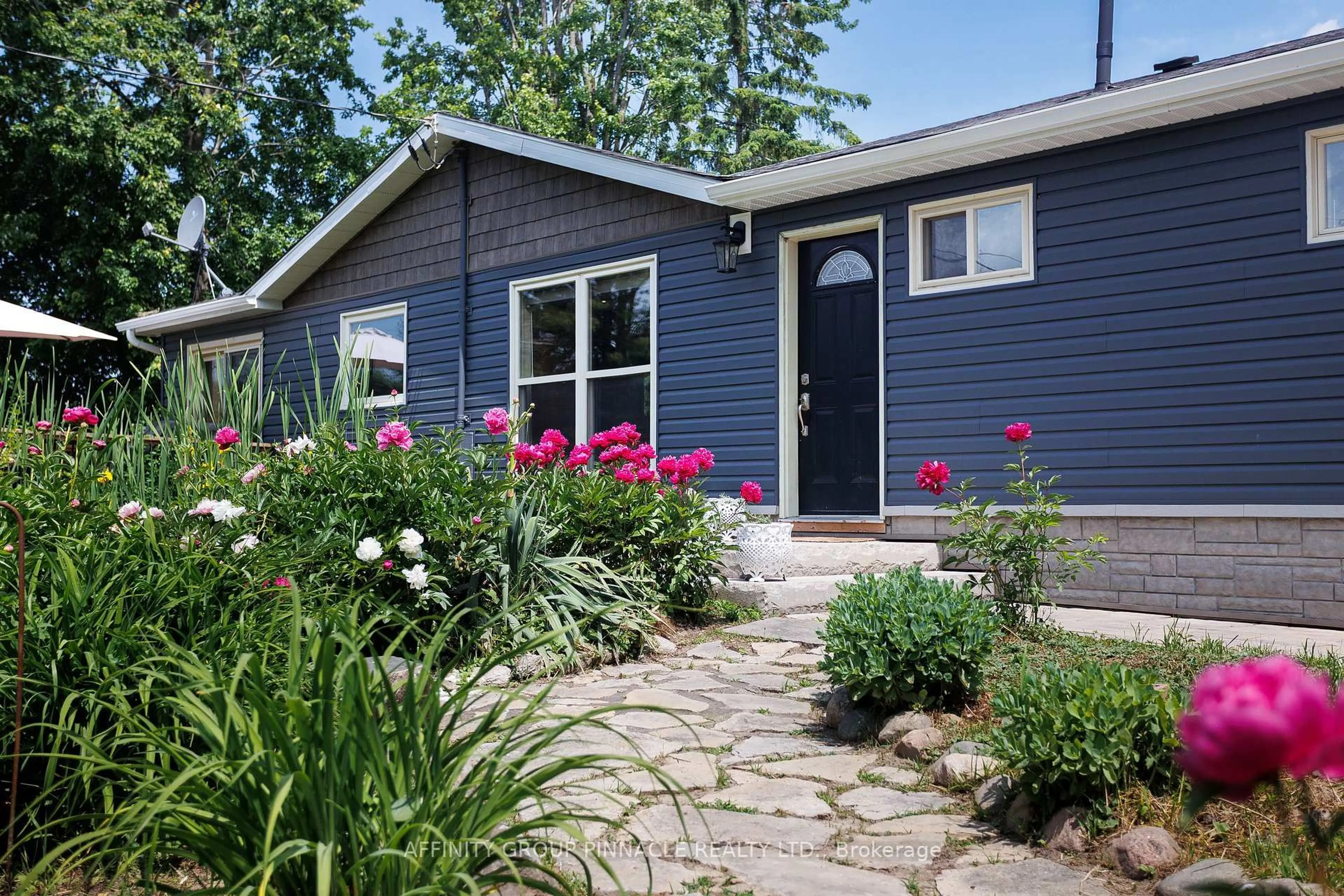 Home with vinyl exterior material, street for 1385 Furniss Dr, Ramara Ontario L0K 1B0