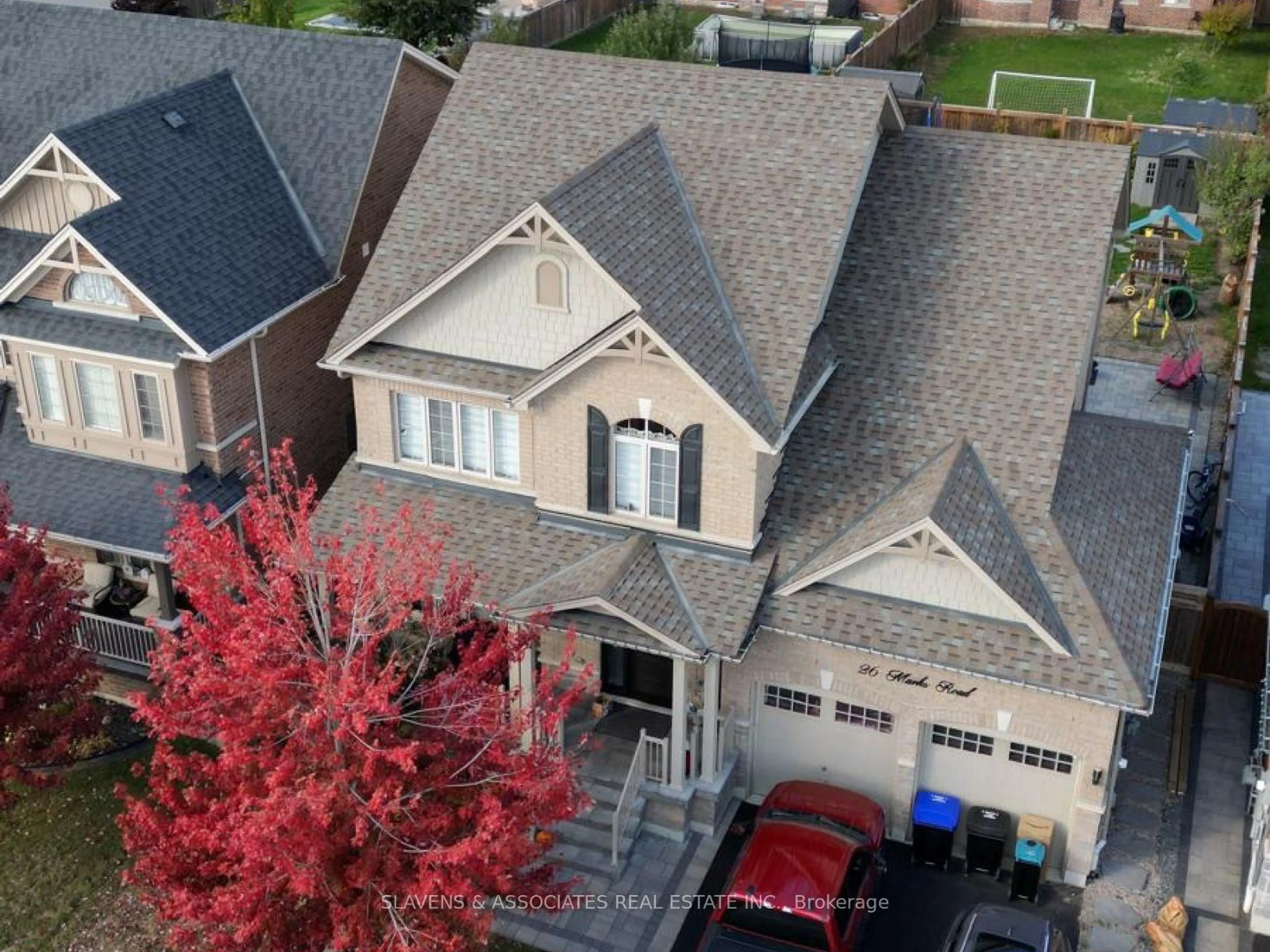 A pic from outside/outdoor area/front of a property/back of a property/a pic from drone, street for 26 Marks Rd, Springwater Ontario L9X 0S5