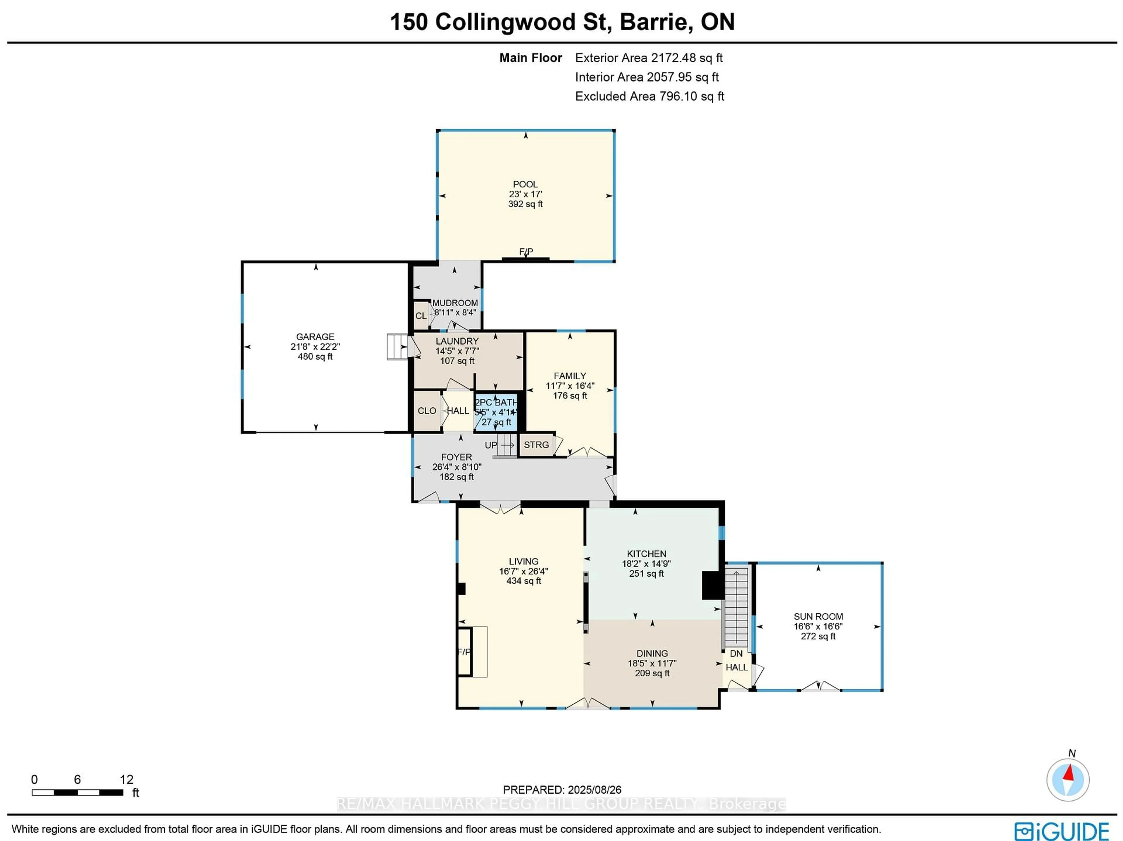 Floor plan for 150 Collingwood St, Barrie Ontario L4M 5M3