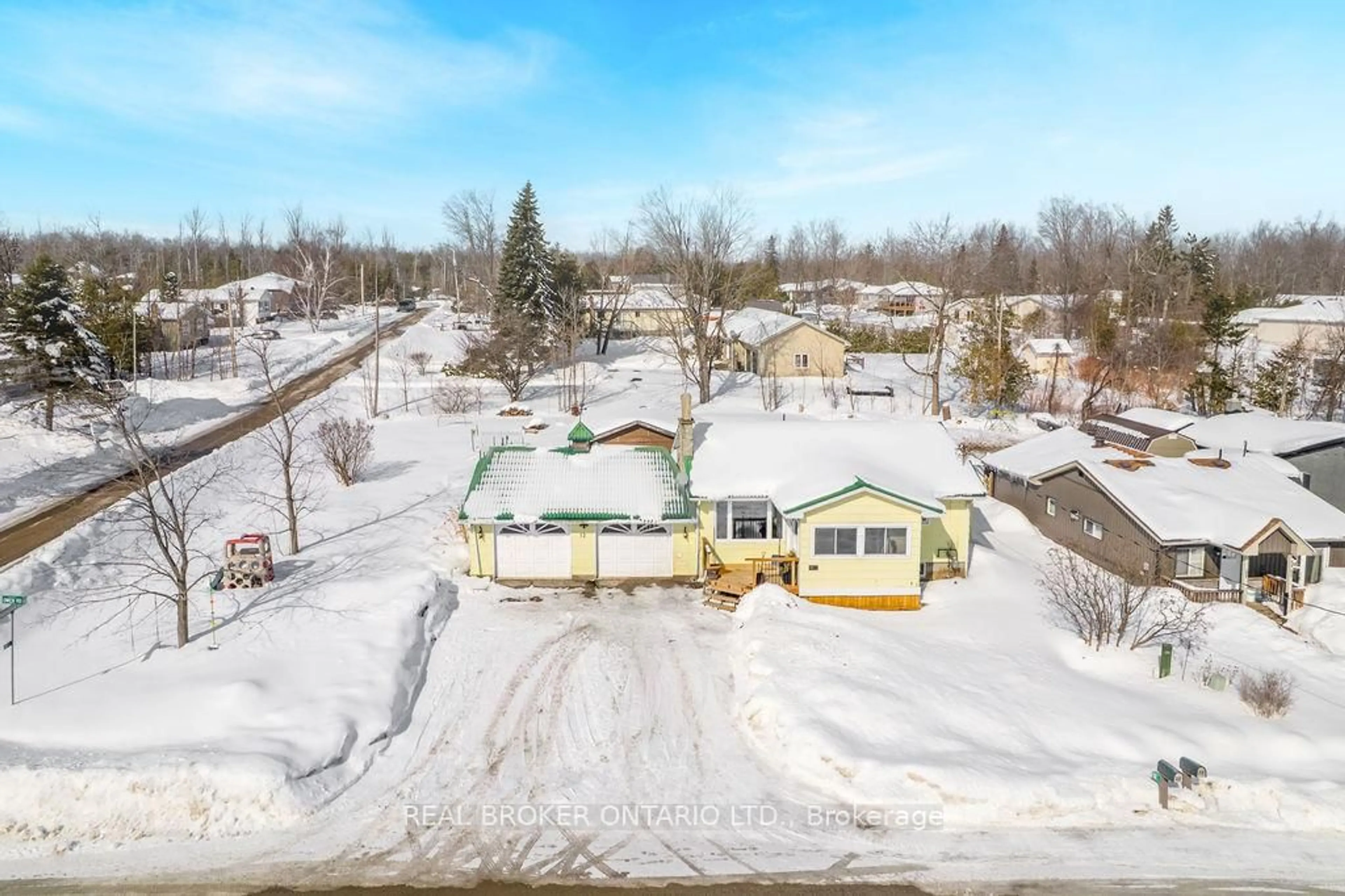 A pic from outside/outdoor area/front of a property/back of a property/a pic from drone, street for 12 Owen Rd, Oro-Medonte Ontario L0L 1T0