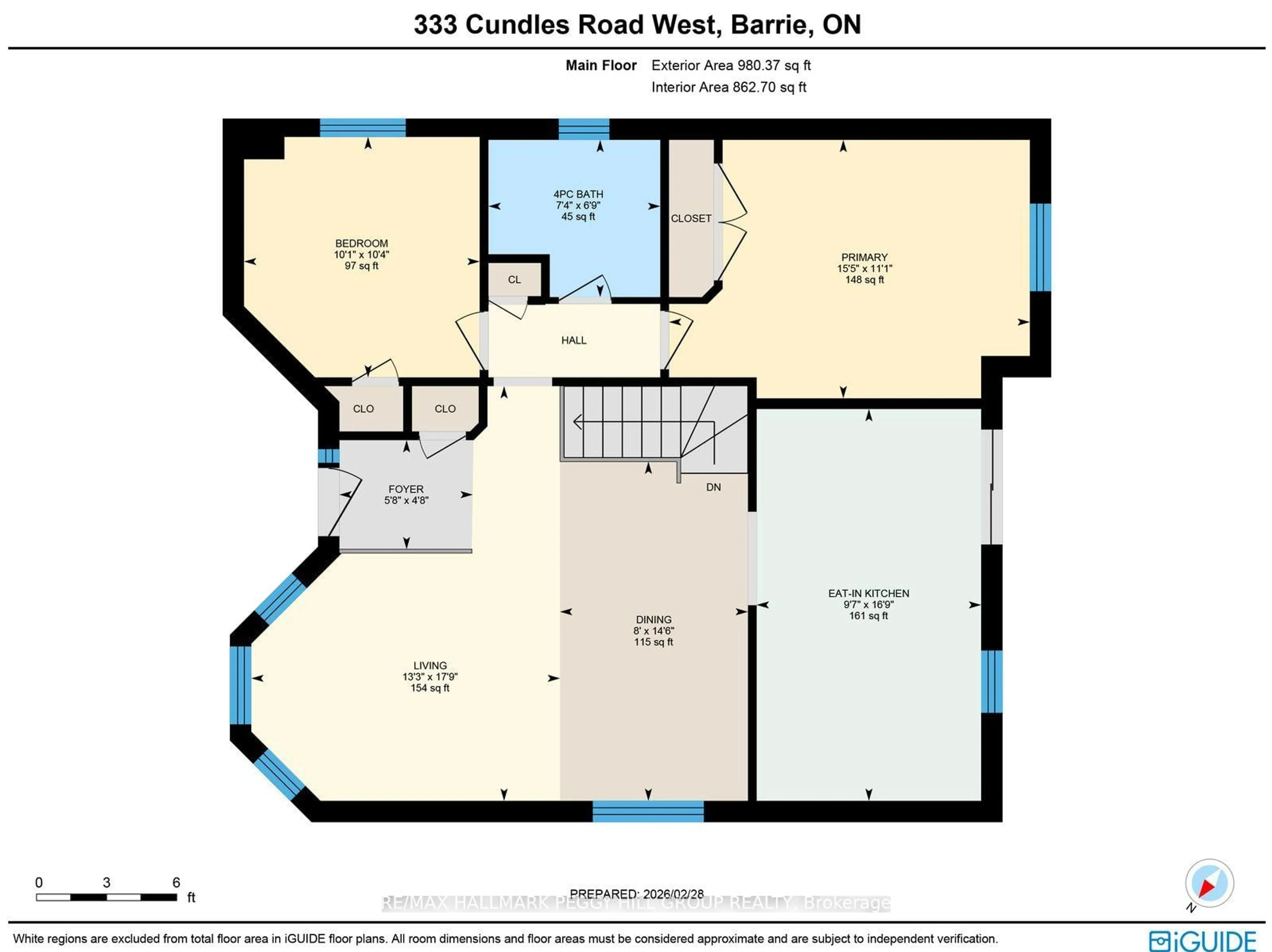 Floor plan for 333 Cundles Rd, Barrie Ontario L4N 7C9