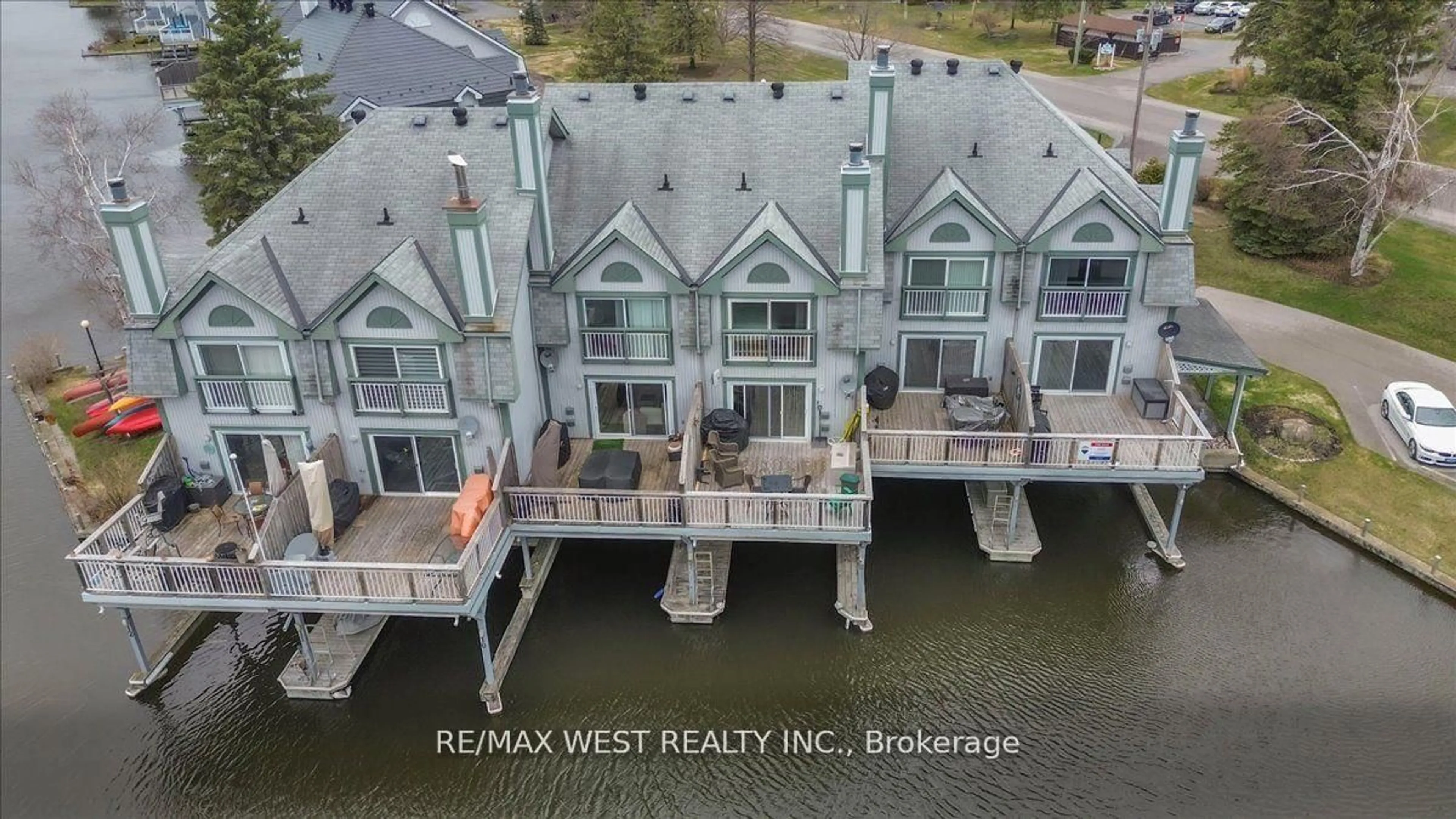 A pic from outside/outdoor area/front of a property/back of a property/a pic from drone, water/lake/river/ocean view for 24 Laguna Pkwy #9, Ramara Ontario L0K 1B0