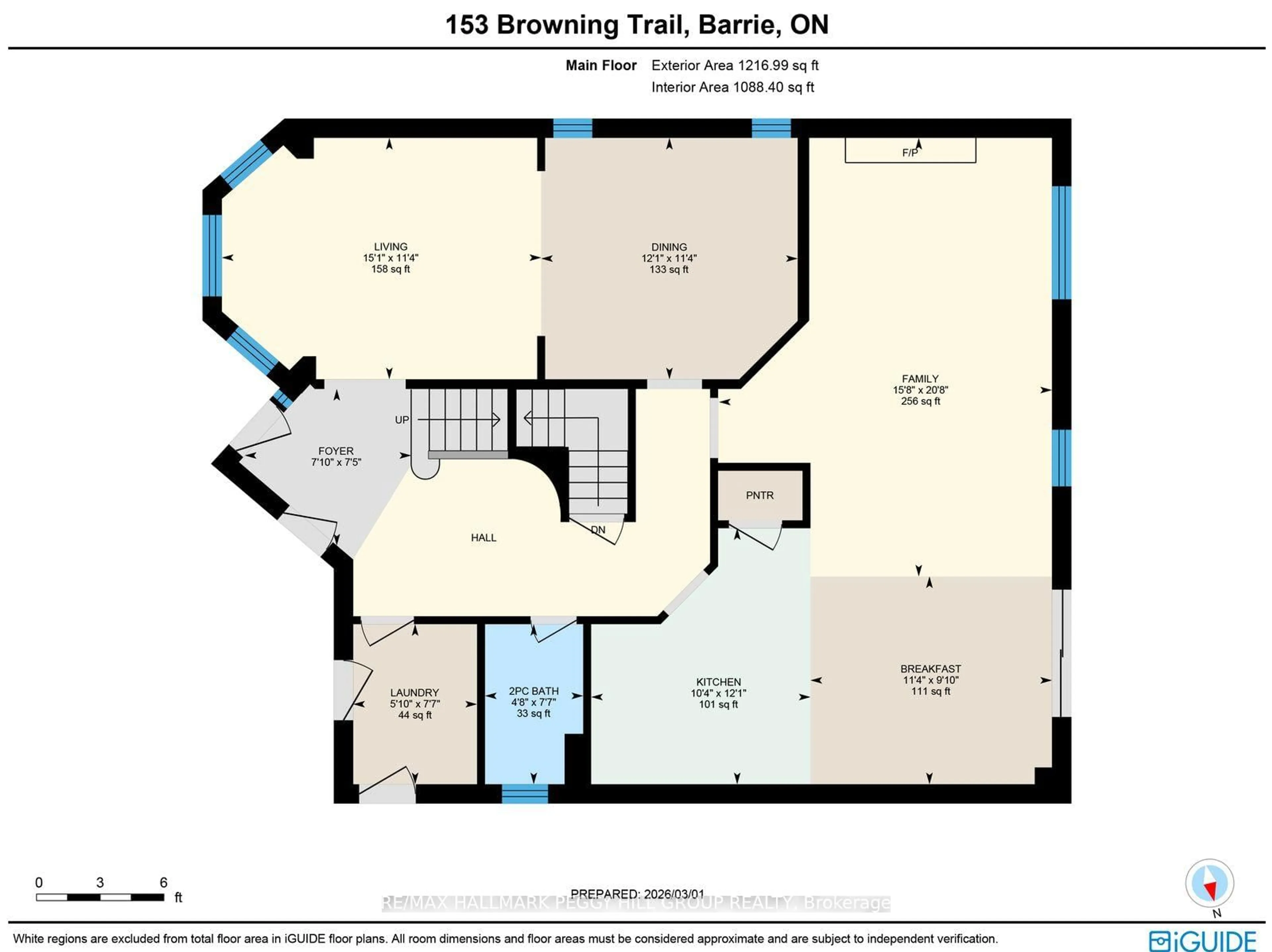Floor plan for 153 Browning Tr, Barrie Ontario L4N 6R2