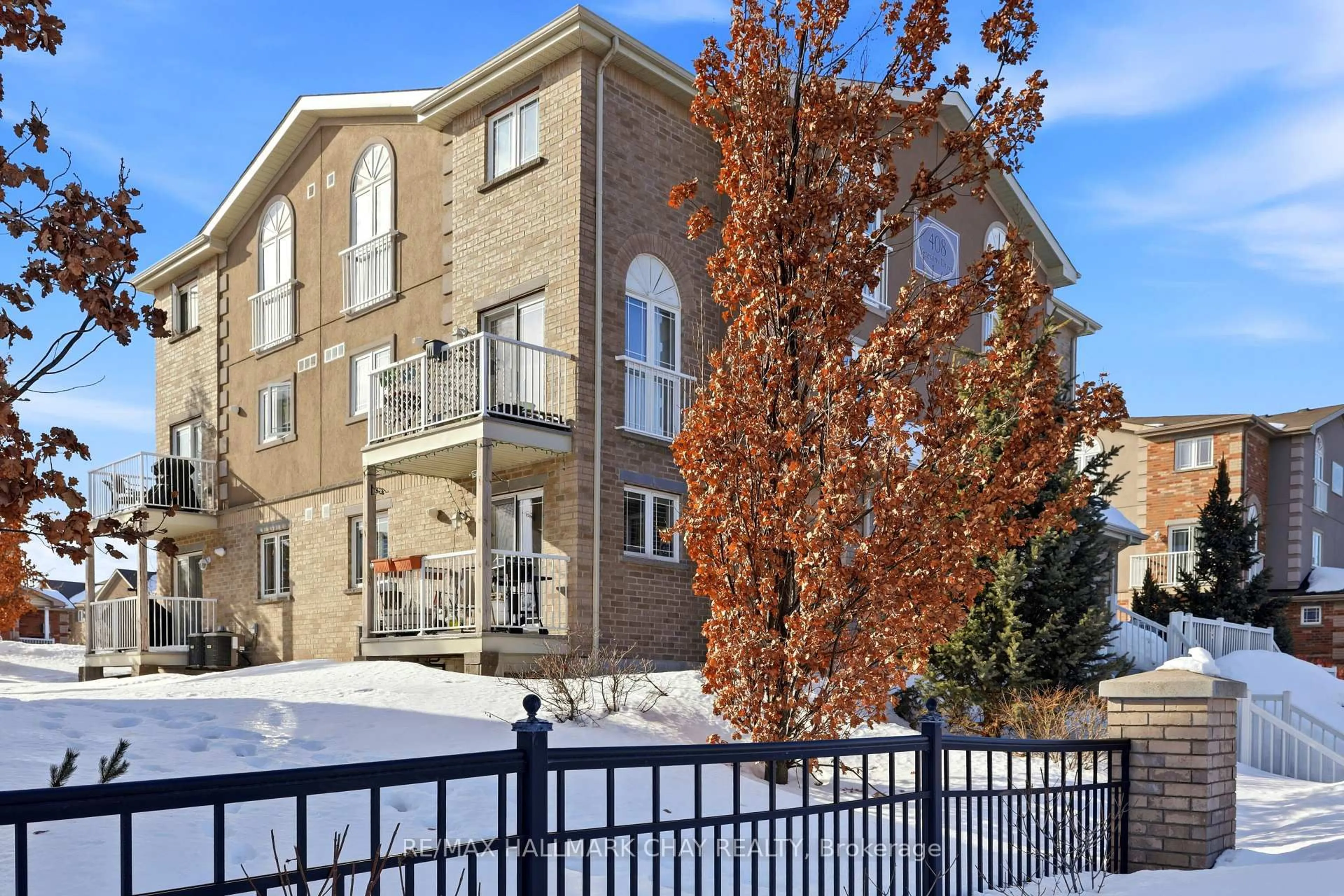 Home with brick exterior material, street for 408 Veterans Dr #1, Barrie Ontario L4N 0Z1