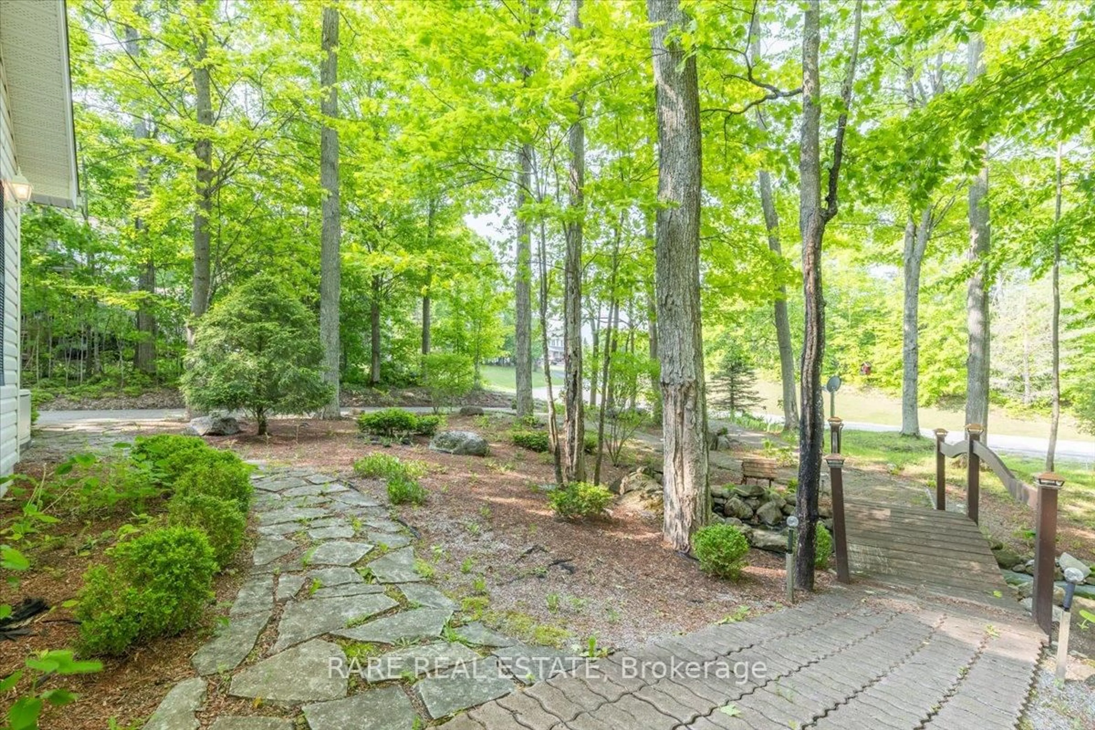 Patio, forest/trees view for 37 Boyd Cres, Oro-Medonte Ontario L0K 1N0