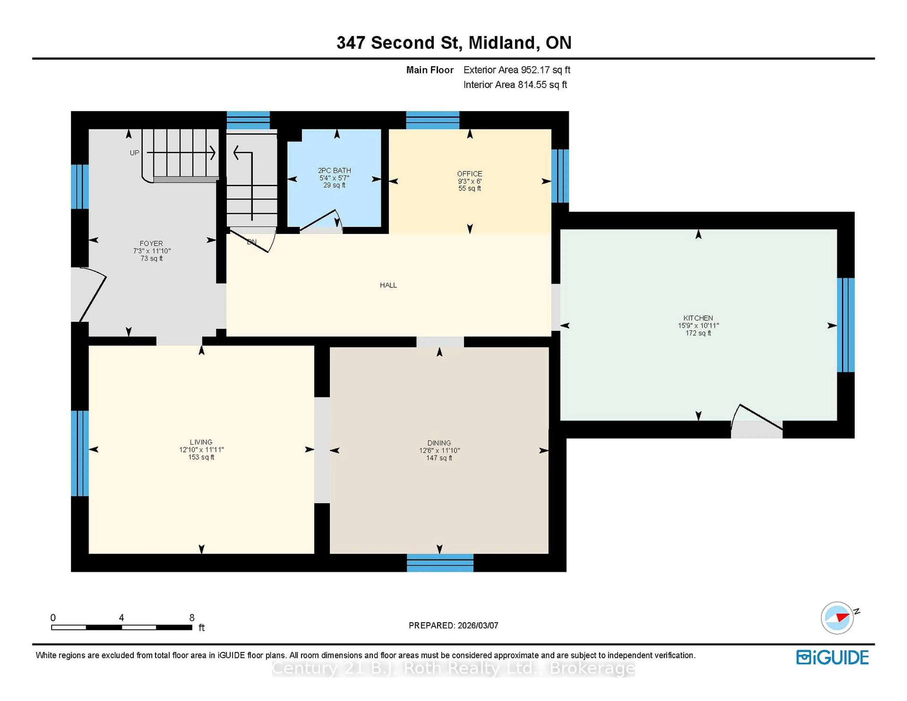 Floor plan for 347 Second St, Midland Ontario L4R 3R5