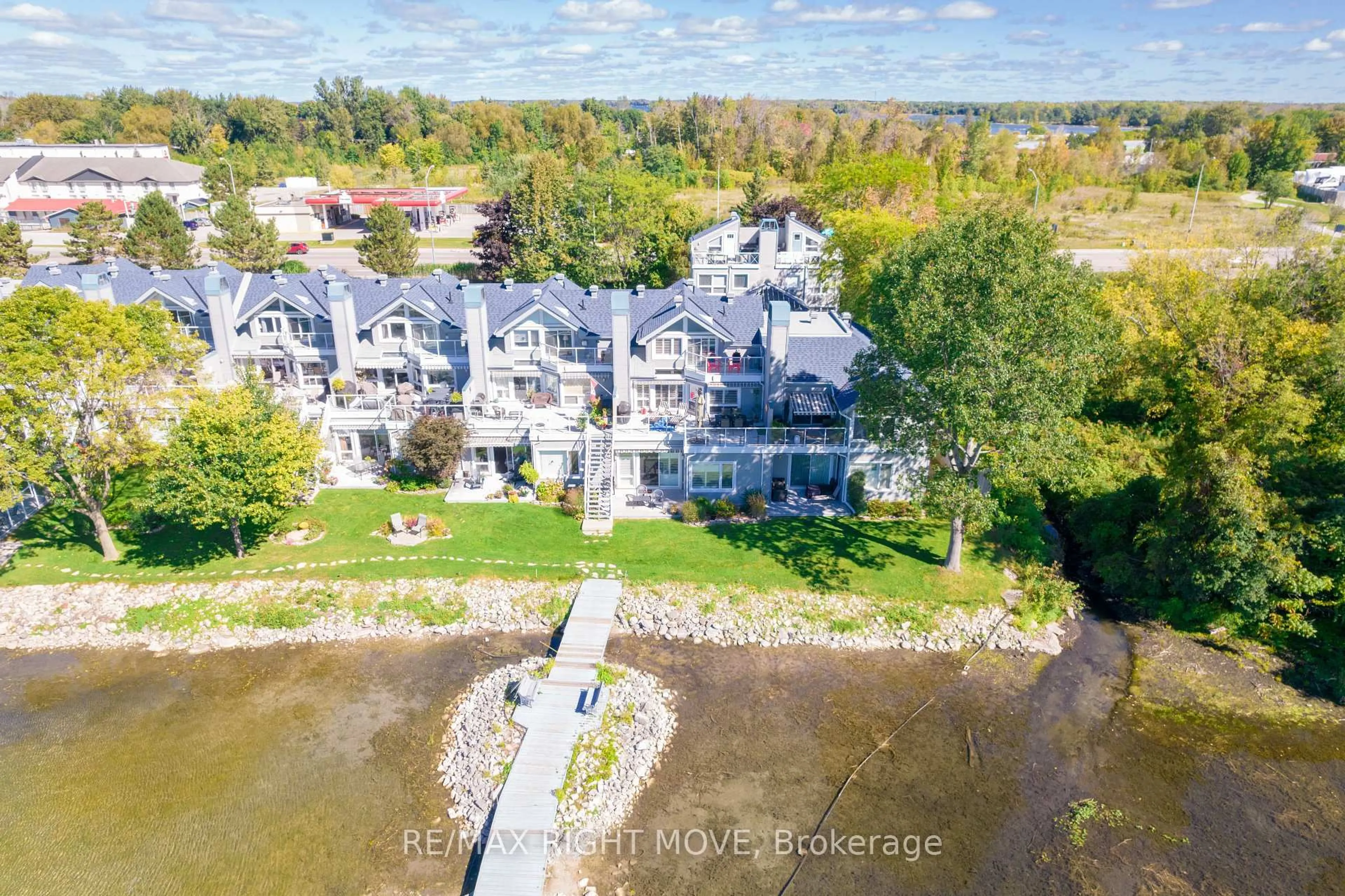 A pic from outside/outdoor area/front of a property/back of a property/a pic from drone, water/lake/river/ocean view for 603 Atherley Rd #114, Orillia Ontario L3V 1P1