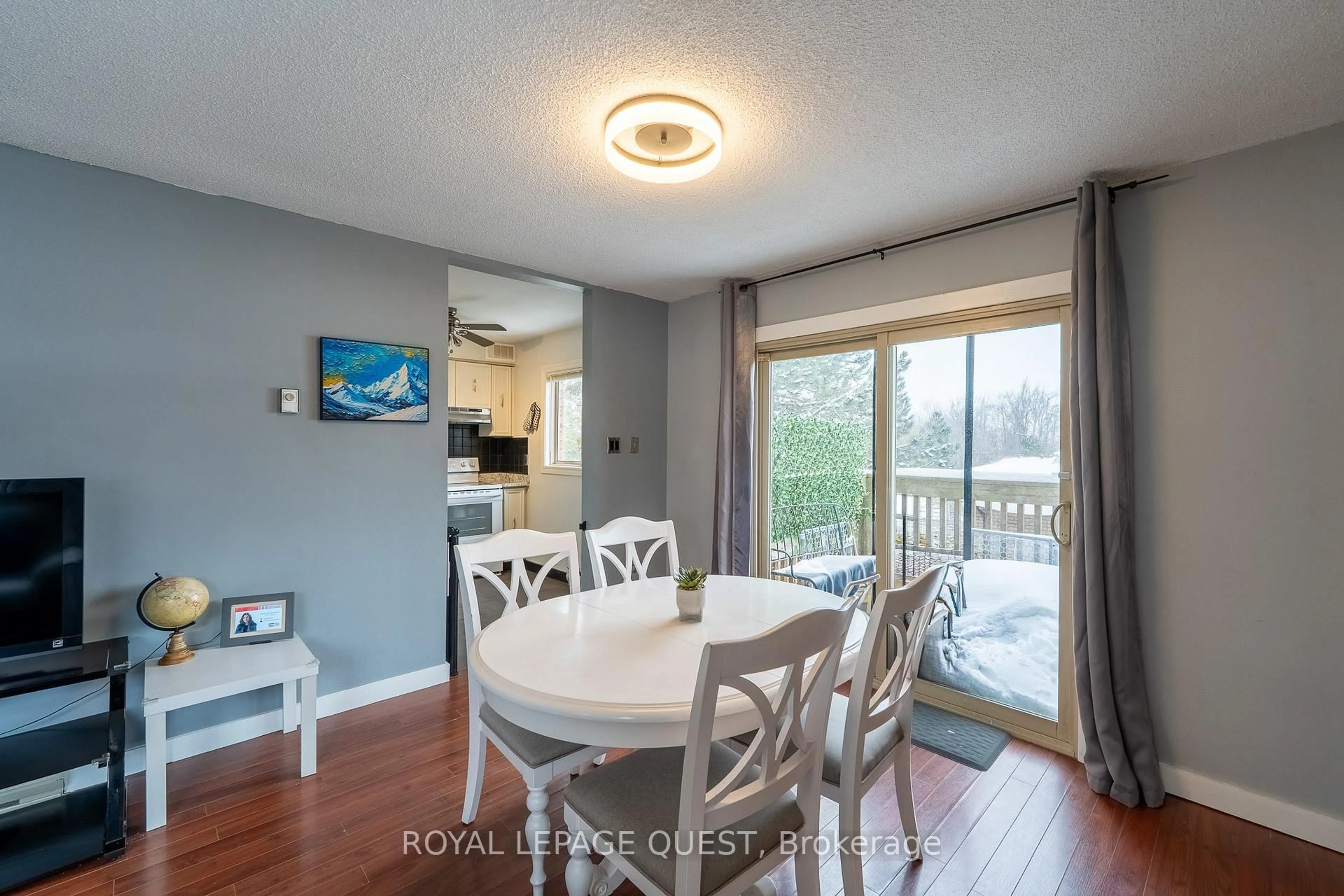 Dining room, wood/laminate floor for 23 Meadow Lane #7, Barrie Ontario L4N 7K3