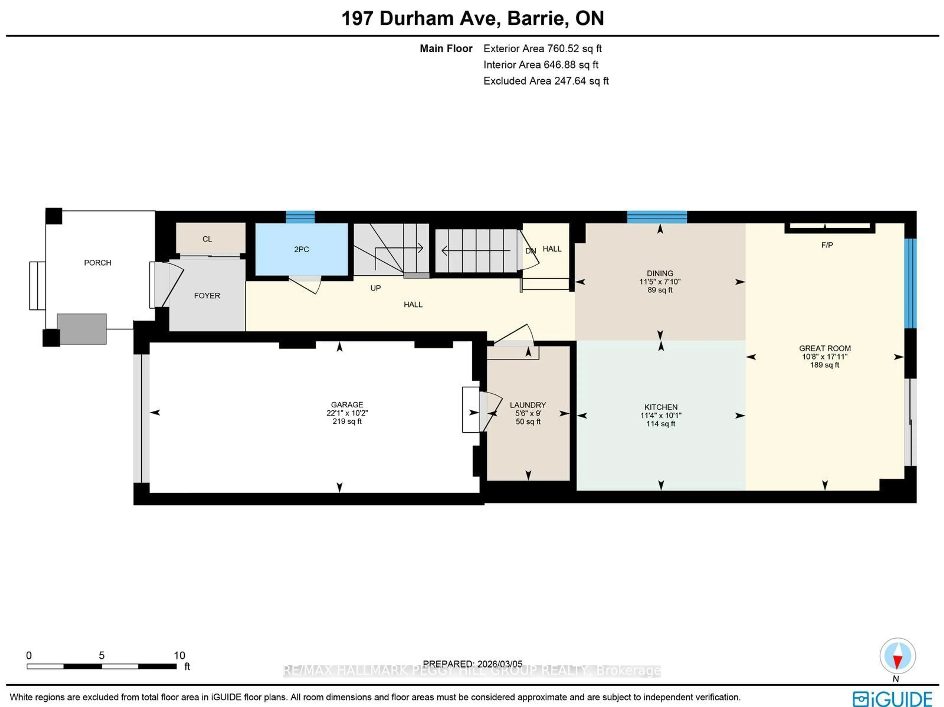 Floor plan for 197 Durham Ave, Barrie Ontario L9J 0Z5
