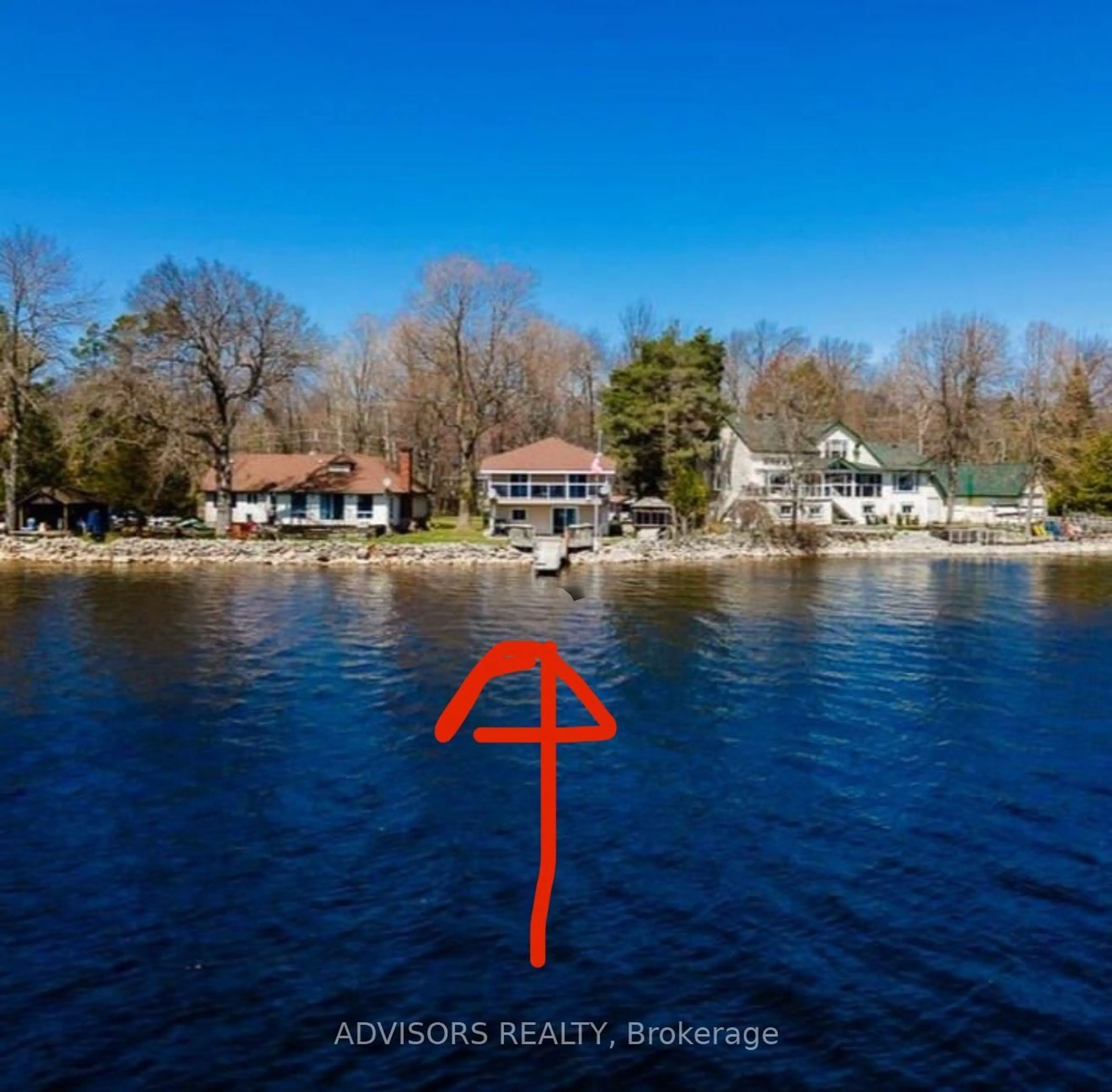 A pic from outside/outdoor area/front of a property/back of a property/a pic from drone, water/lake/river/ocean view for 9 Bow Rd, Tiny Ontario L9M 0B3