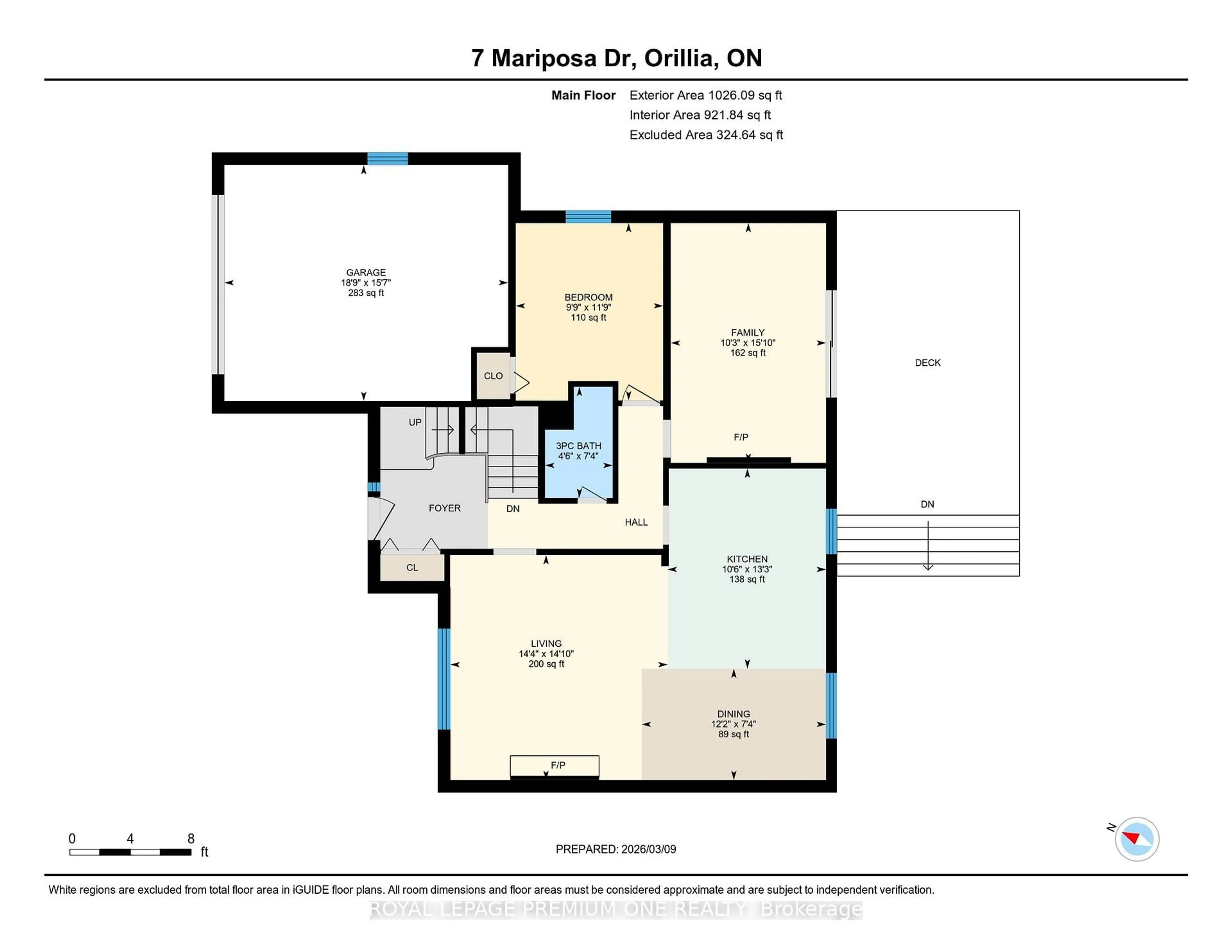 Floor plan for 7 Mariposa Dr, Orillia Ontario L3V 7G6
