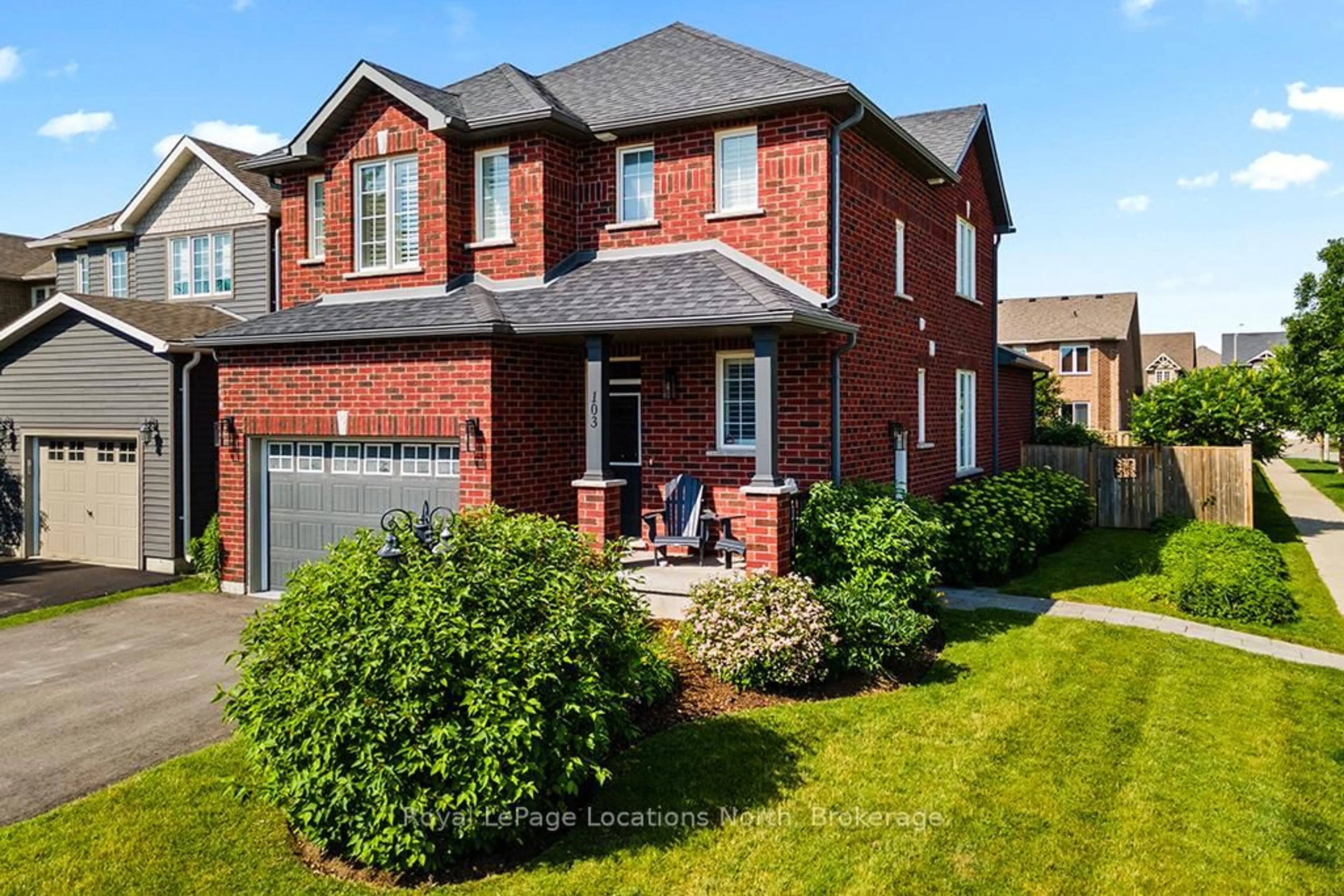 Home with brick exterior material, street for 103 Garbutt Cres, Collingwood Ontario L9Y 0H5