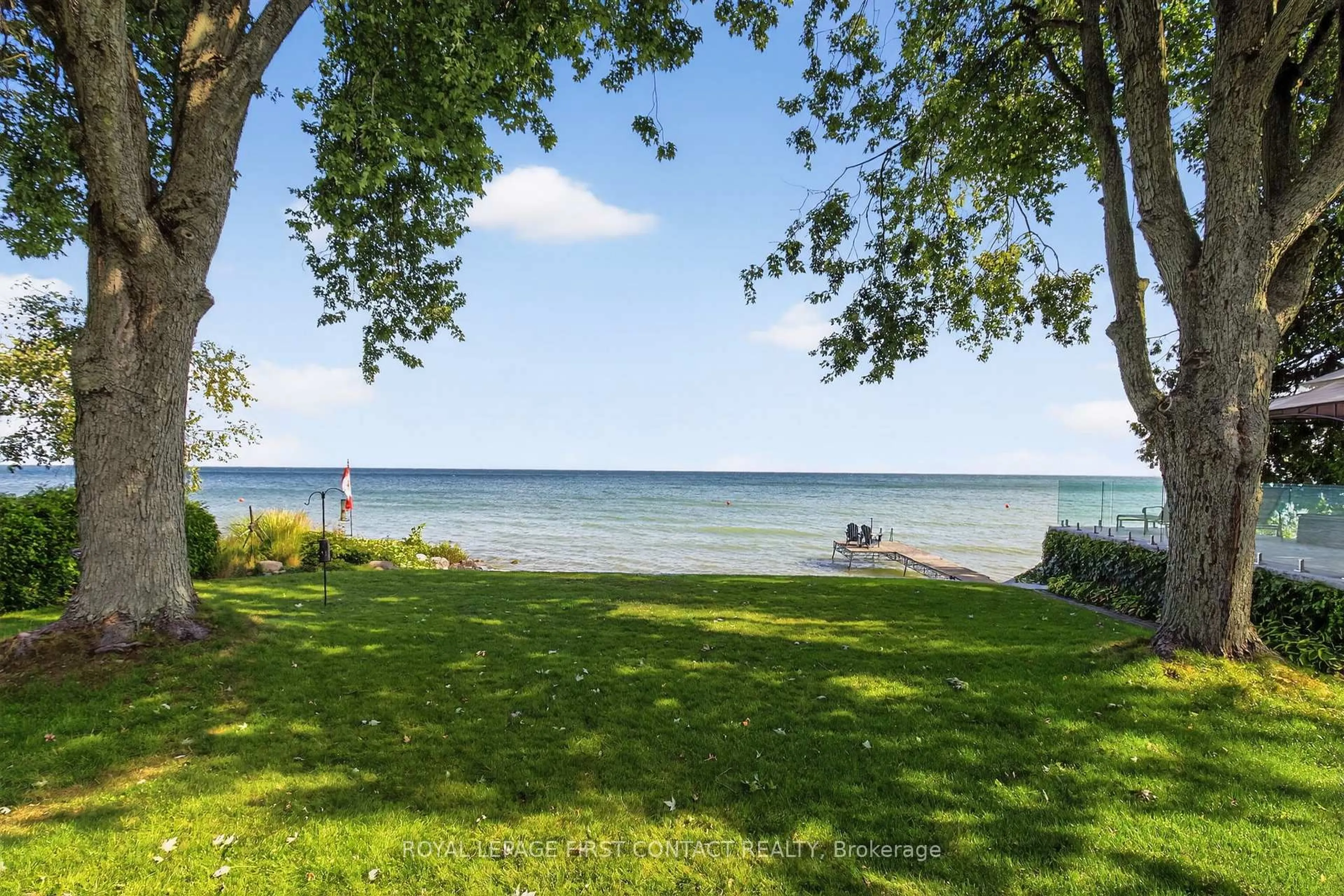 Patio, water/lake/river/ocean view for 73 Parkside Dr, Oro-Medonte Ontario L0L 1T0
