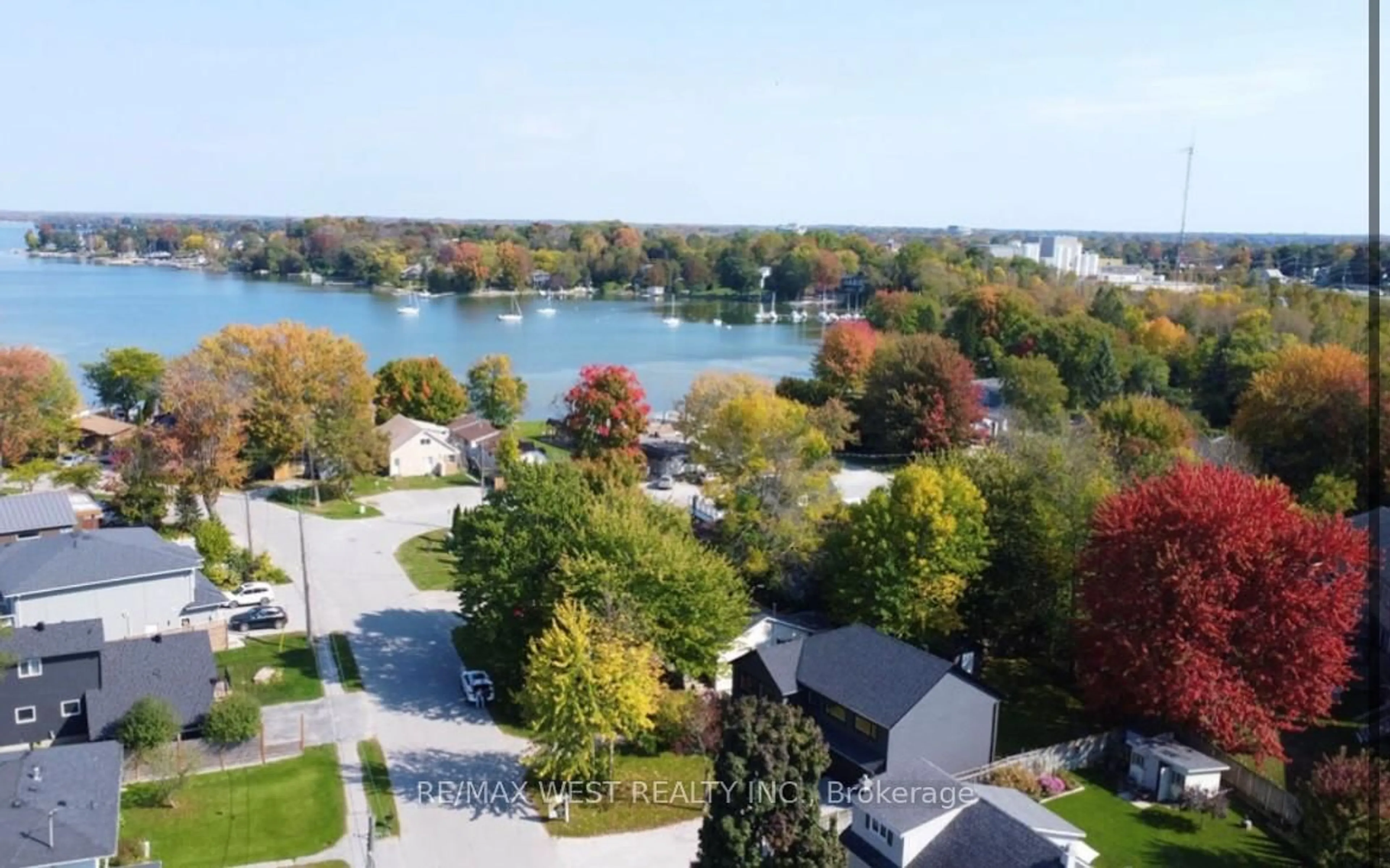 A pic from outside/outdoor area/front of a property/back of a property/a pic from drone, water/lake/river/ocean view for 159 Cedar Island Rd, Orillia Ontario L3V 1S9