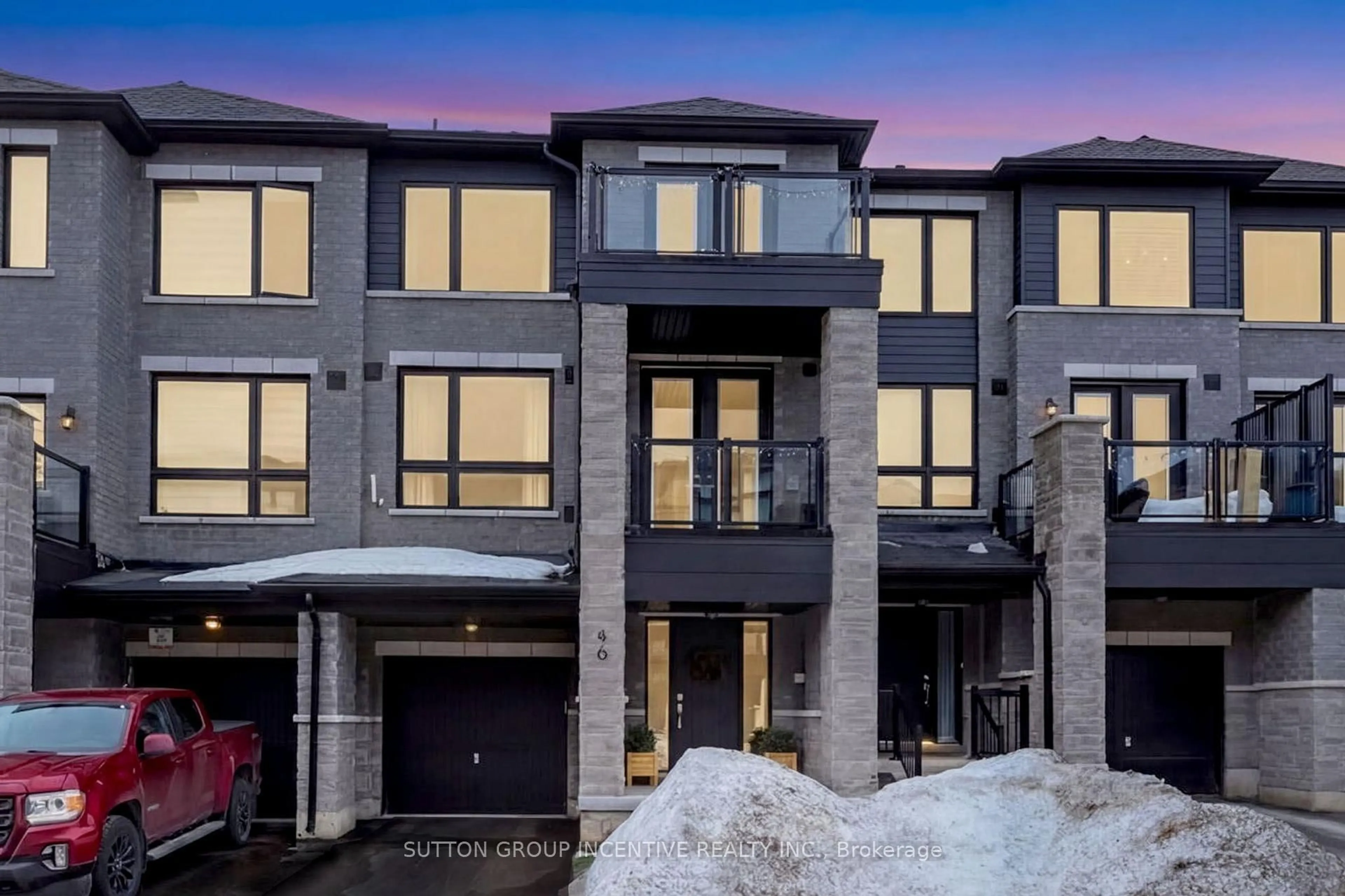 Home with brick exterior material, street for 46 Spry Lane, Barrie Ontario L9J 0N6