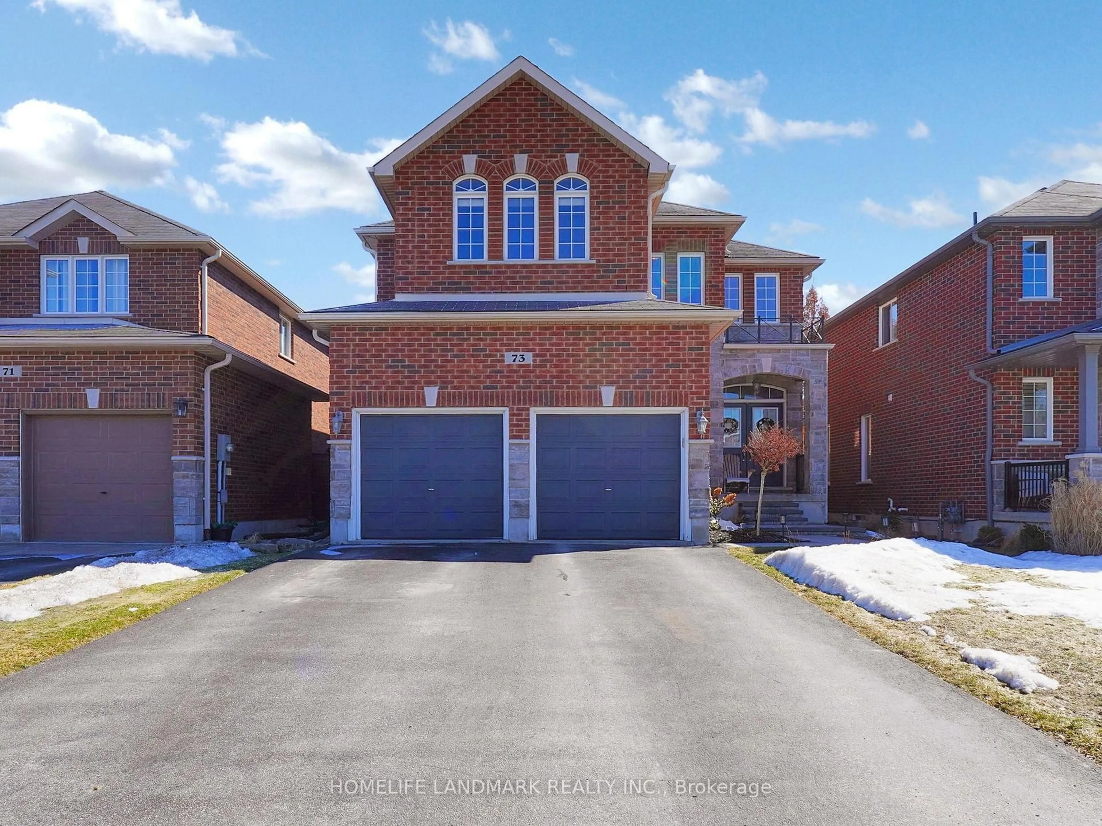 Home with brick exterior material, street for 73 GRAIHAWK Dr, Barrie Ontario L4N 6G7