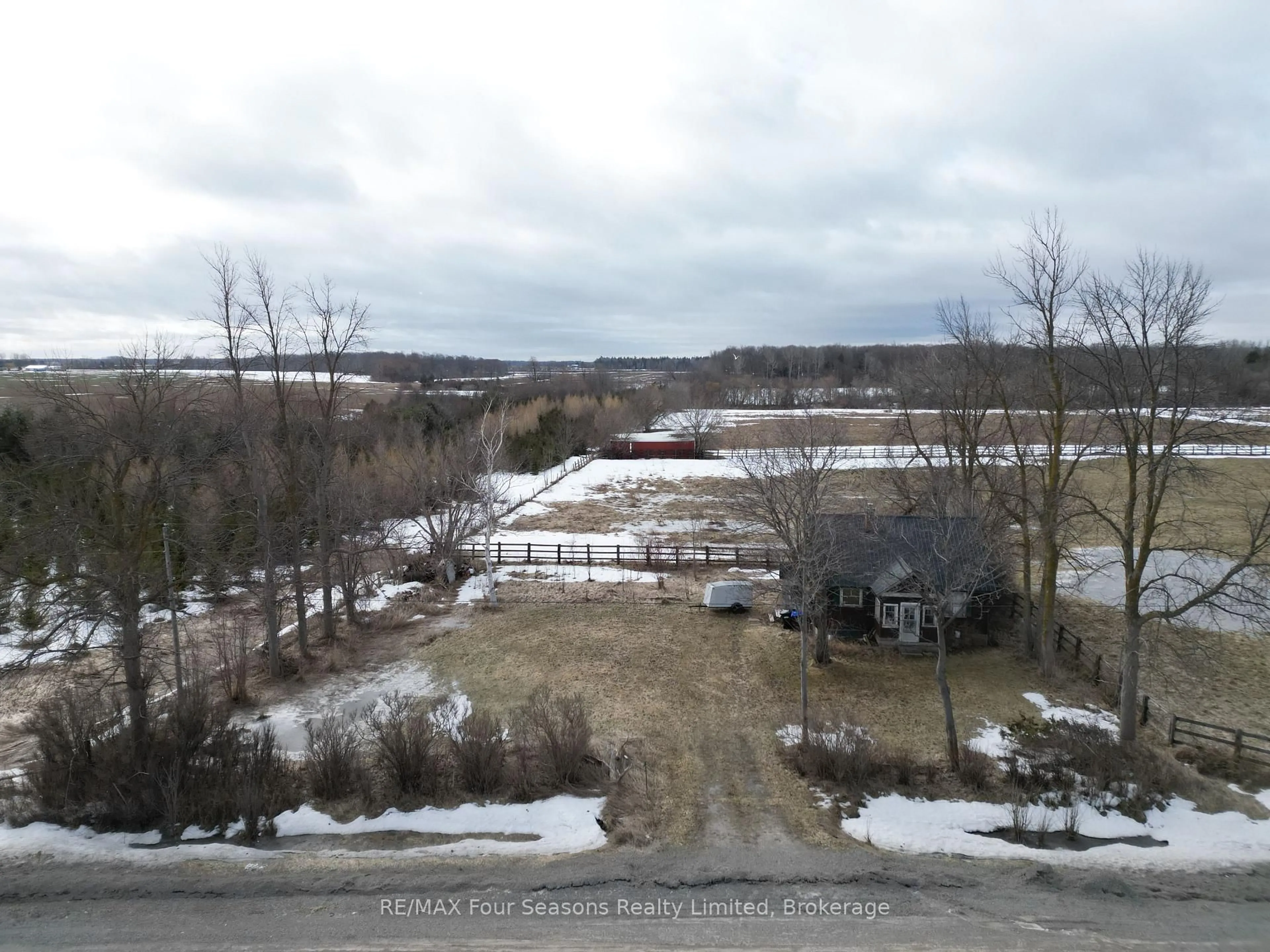 A pic from outside/outdoor area/front of a property/back of a property/a pic from drone, water/lake/river/ocean view for 6677 Highway 26, Clearview Ontario L0M 1S0