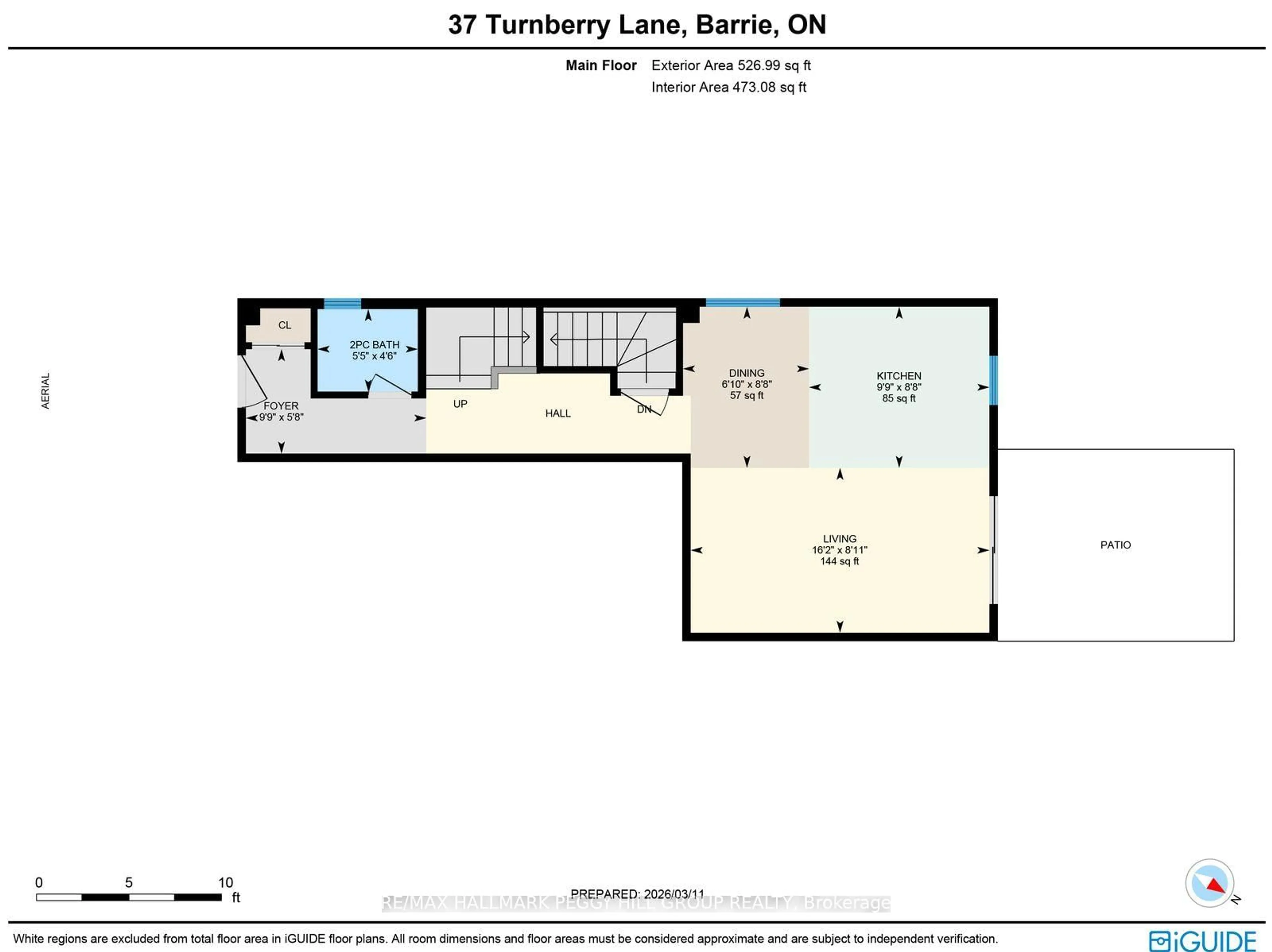 Floor plan for 37 Turnberry Lane, Barrie Ontario L9J 0M8