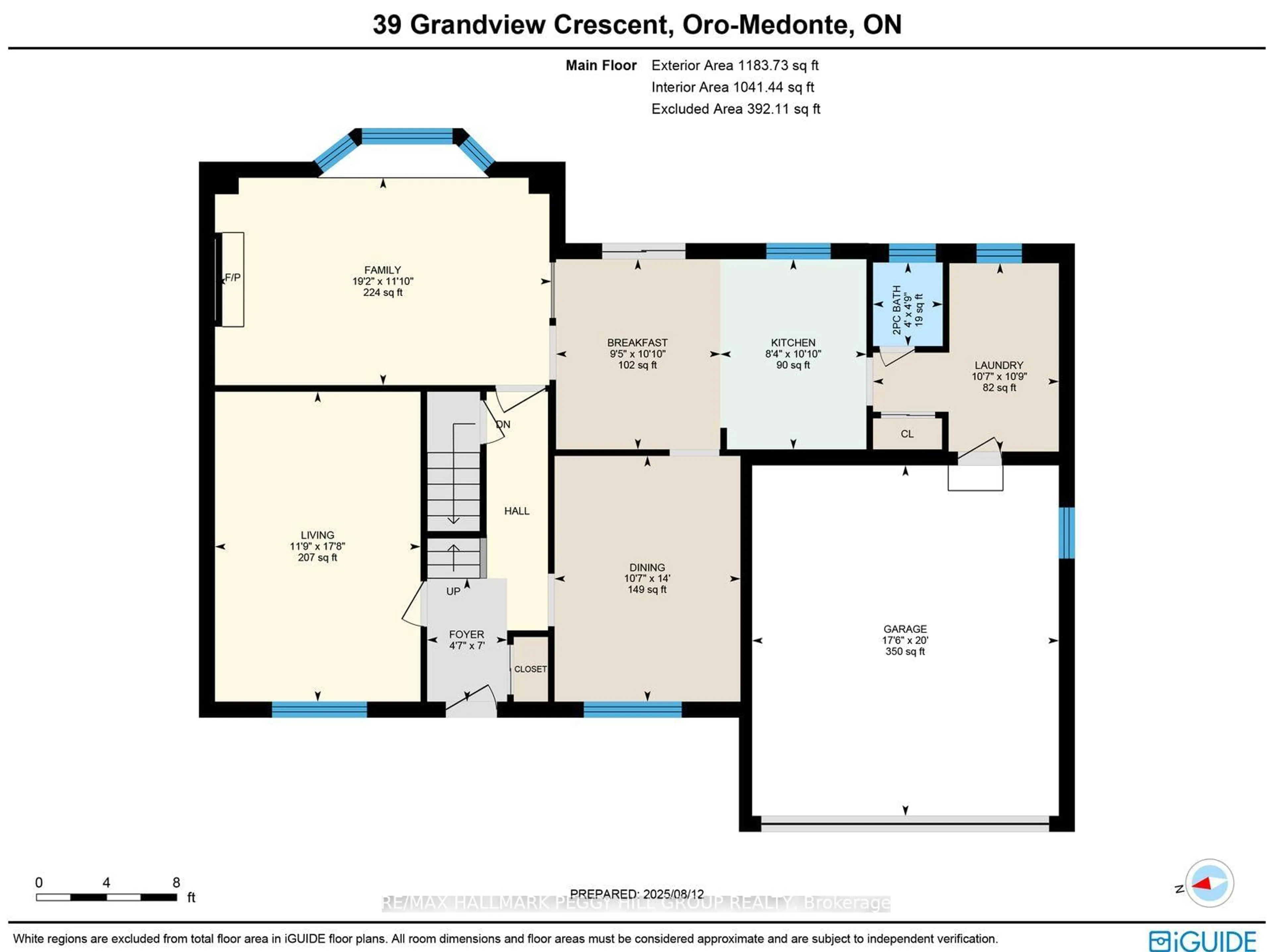 Floor plan for 39 Grandview Cres, Oro-Medonte Ontario L0L 2E0
