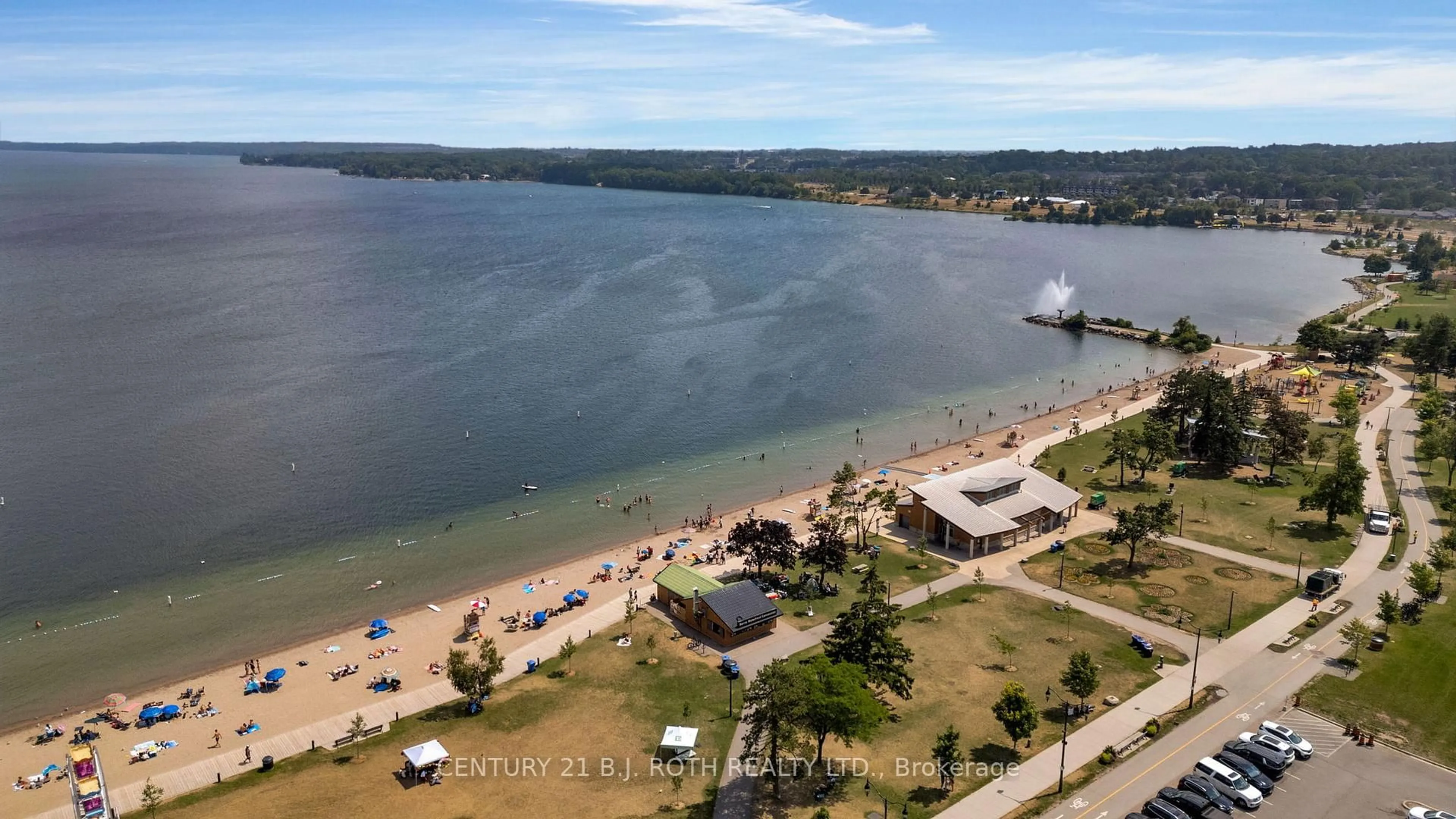 A pic from outside/outdoor area/front of a property/back of a property/a pic from drone, water/lake/river/ocean view for 37 Ellen St #PH09, Barrie Ontario L4N 6G2