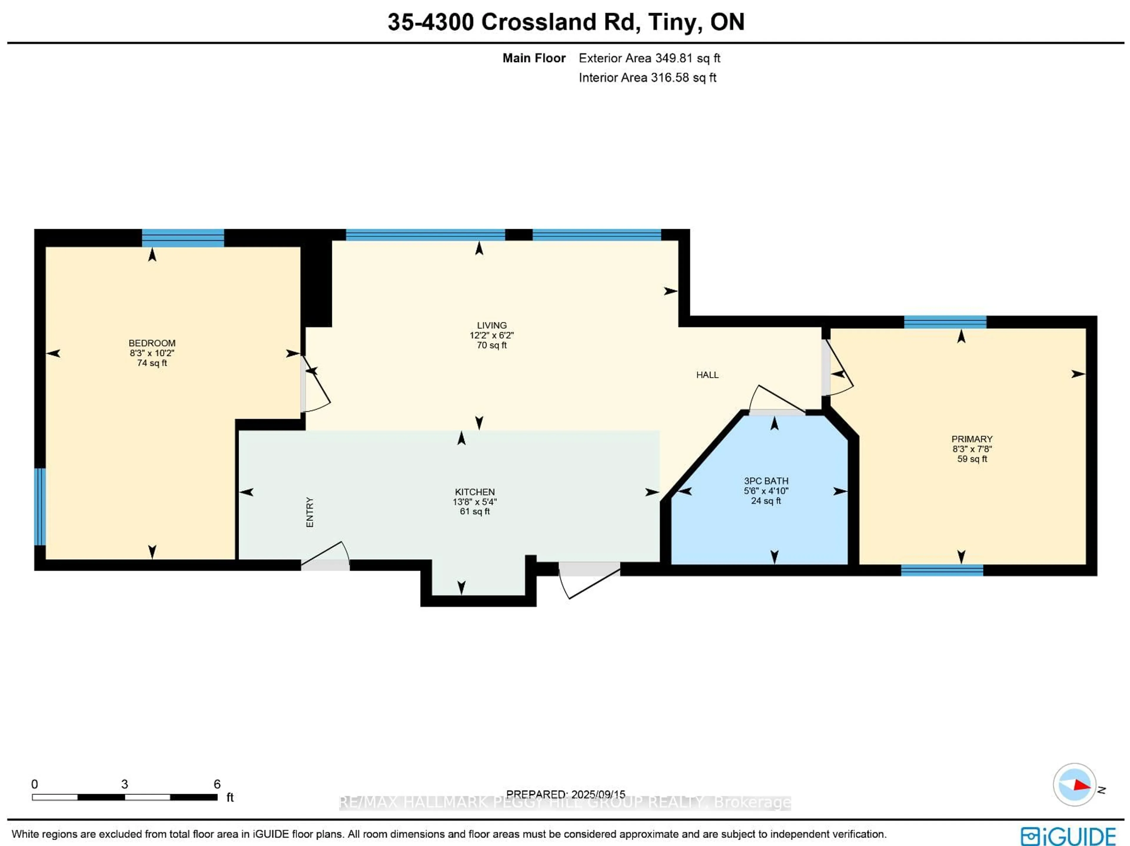 Floor plan for 4300 Crossland Rd #35, Tiny Ontario L0L 2T0