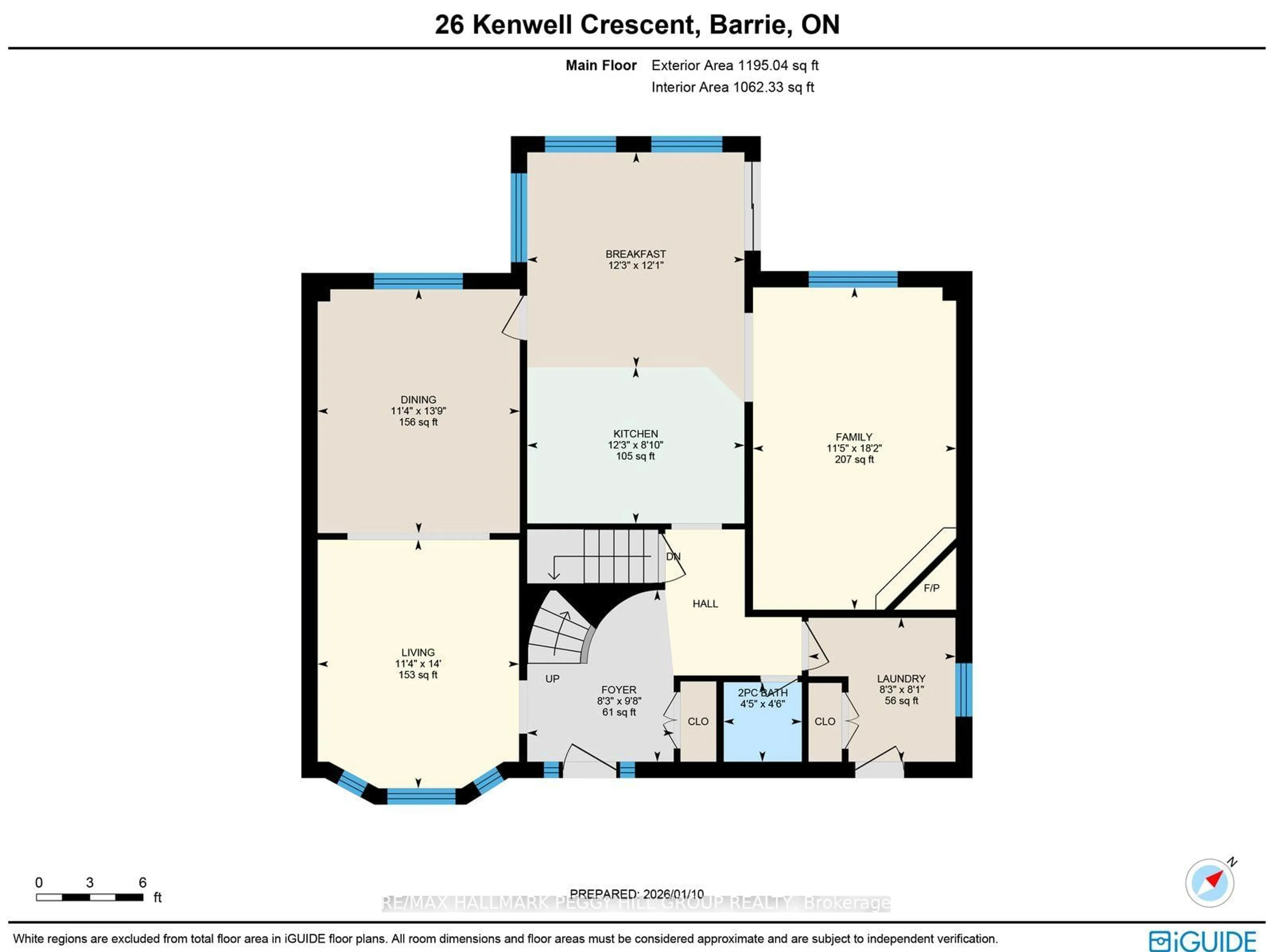 Floor plan for 26 Kenwell Cres, Barrie Ontario L4N 0A4