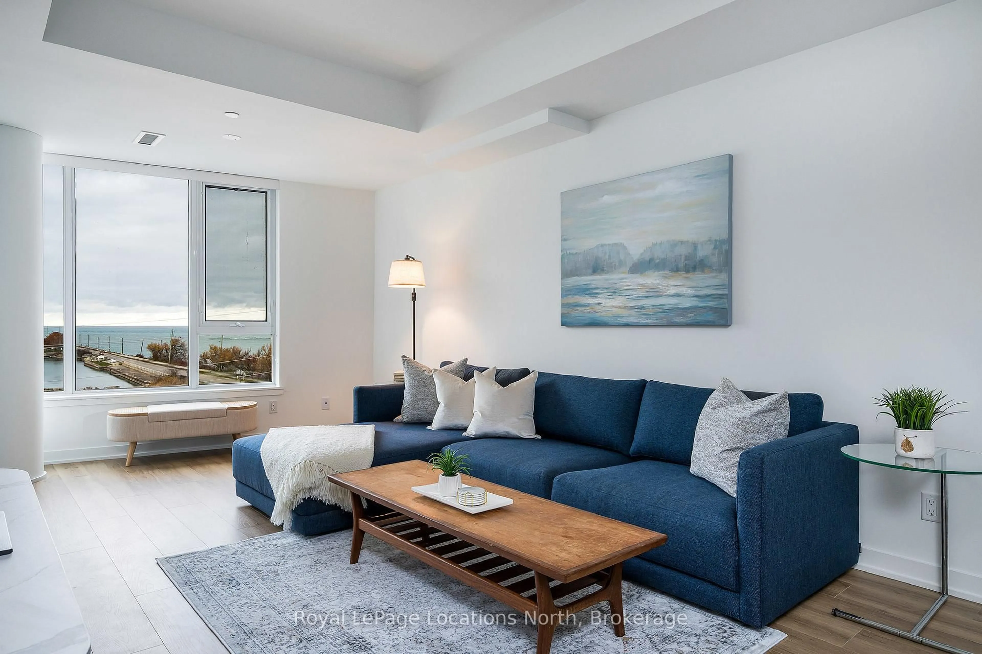 Living room with furniture, unknown for 31 Huron St #501, Collingwood Ontario L9Y 1C3