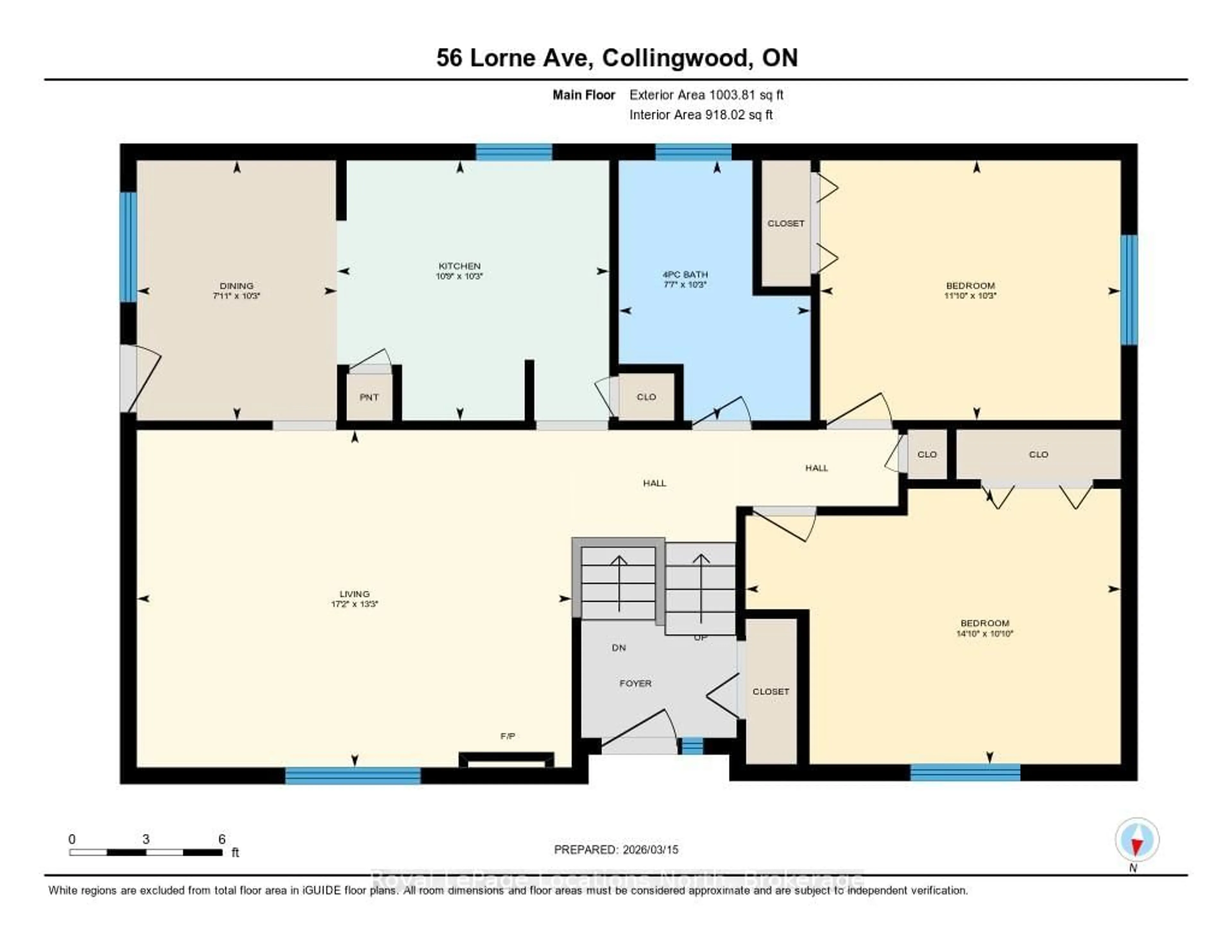 Floor plan for 56 Lorne Ave, Collingwood Ontario L9Y 2B7