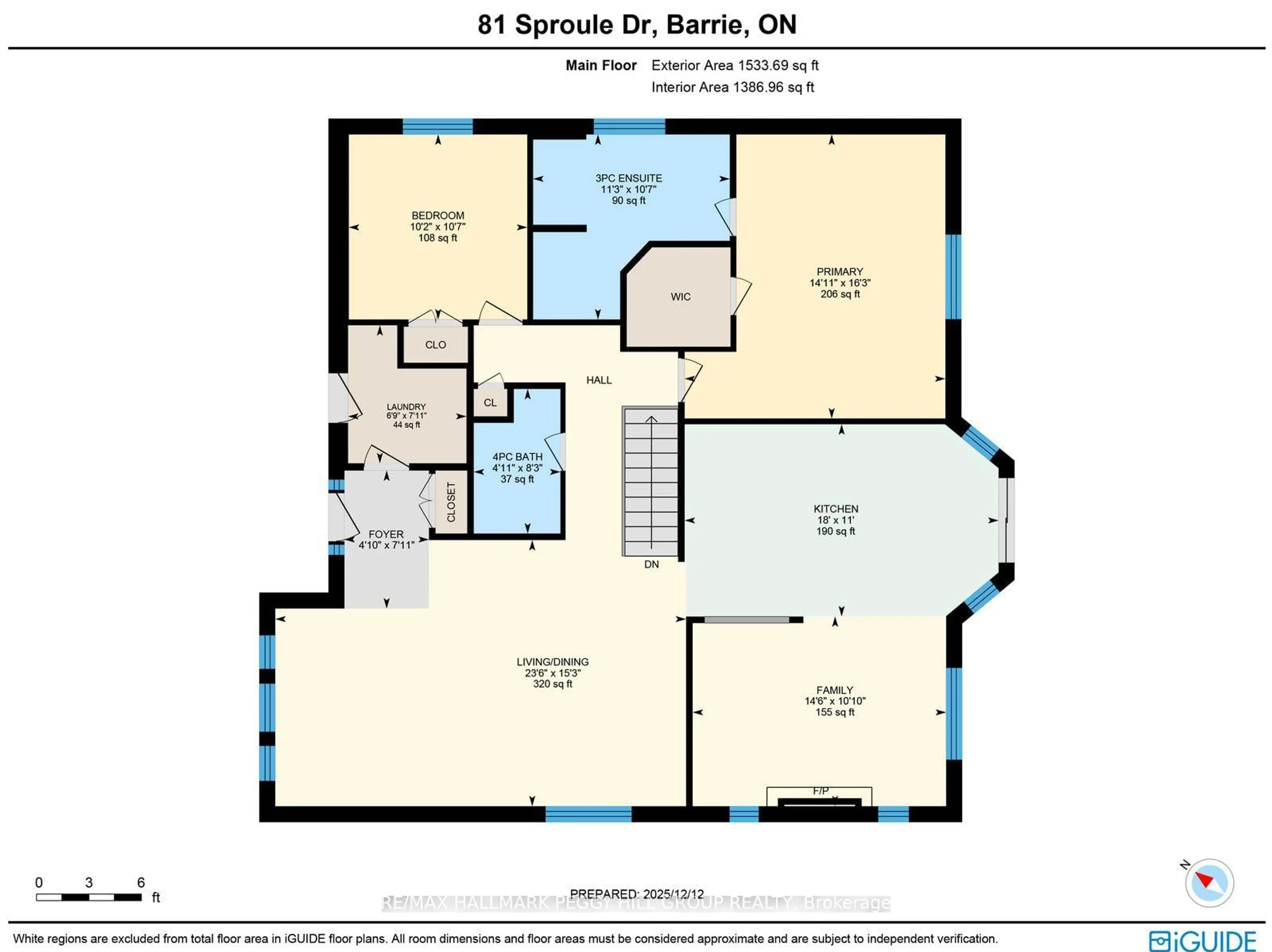 Floor plan for 81 Sproule Dr, Barrie Ontario L4N 0X5