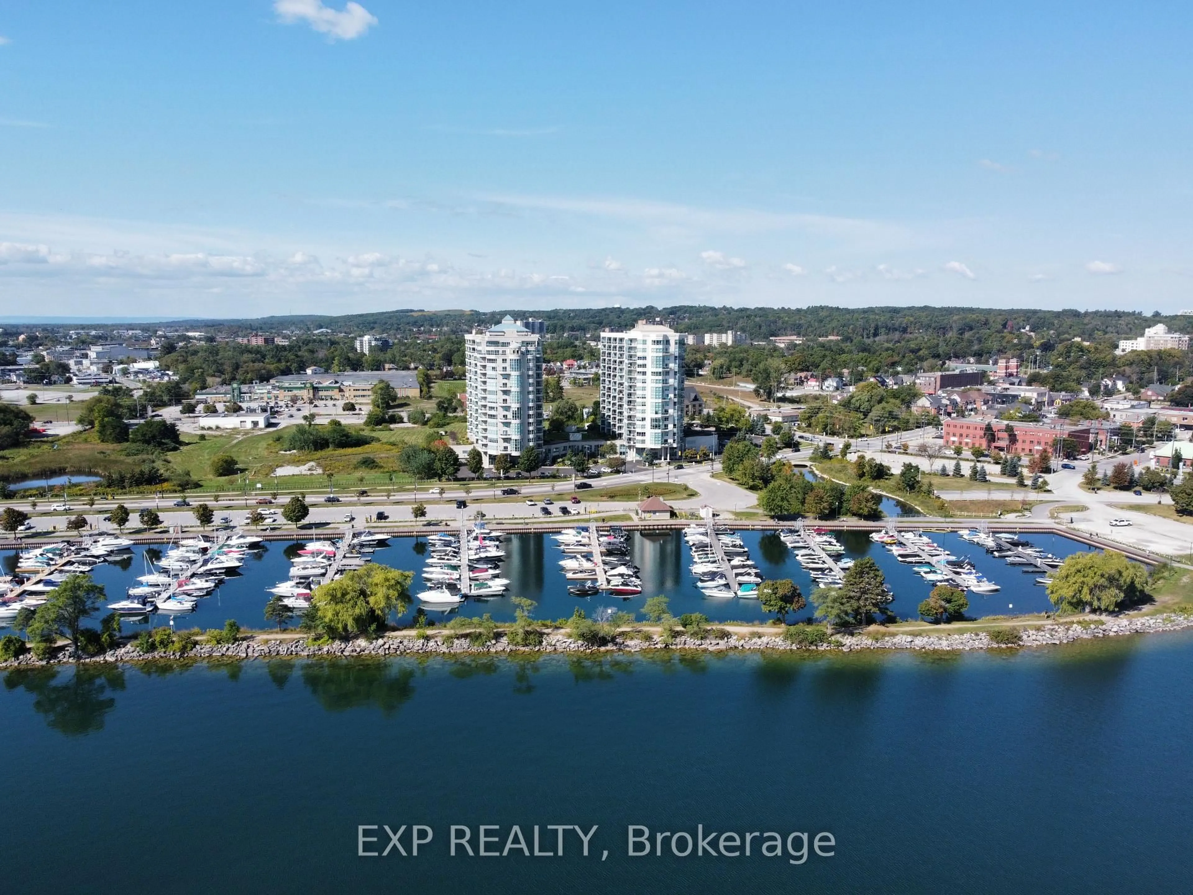 A pic from outside/outdoor area/front of a property/back of a property/a pic from drone, water/lake/river/ocean view for 6 Toronto St #604, Barrie Ontario L4N 9R2